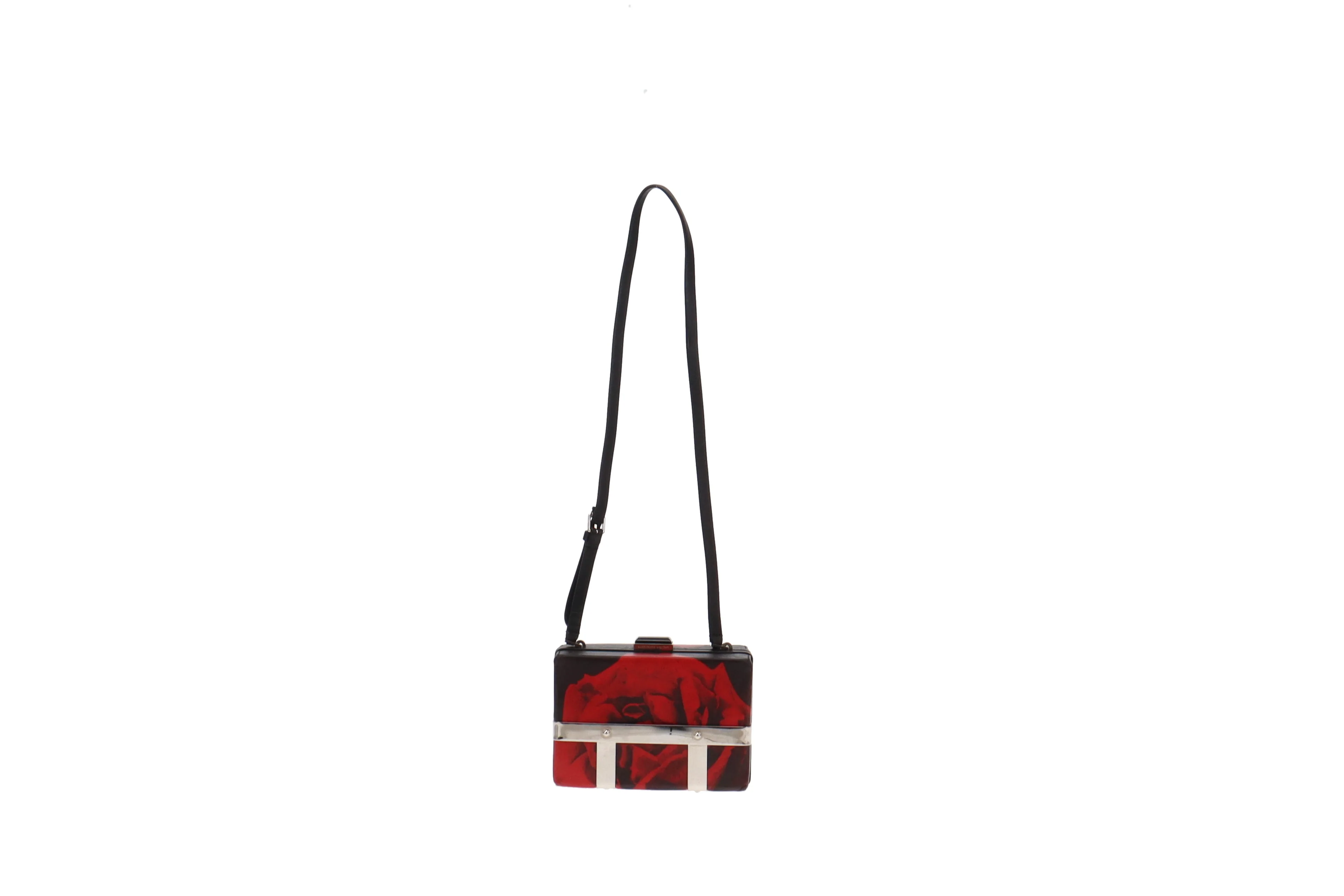 Alexander McQueen Rose Print Box Bag - Image 5