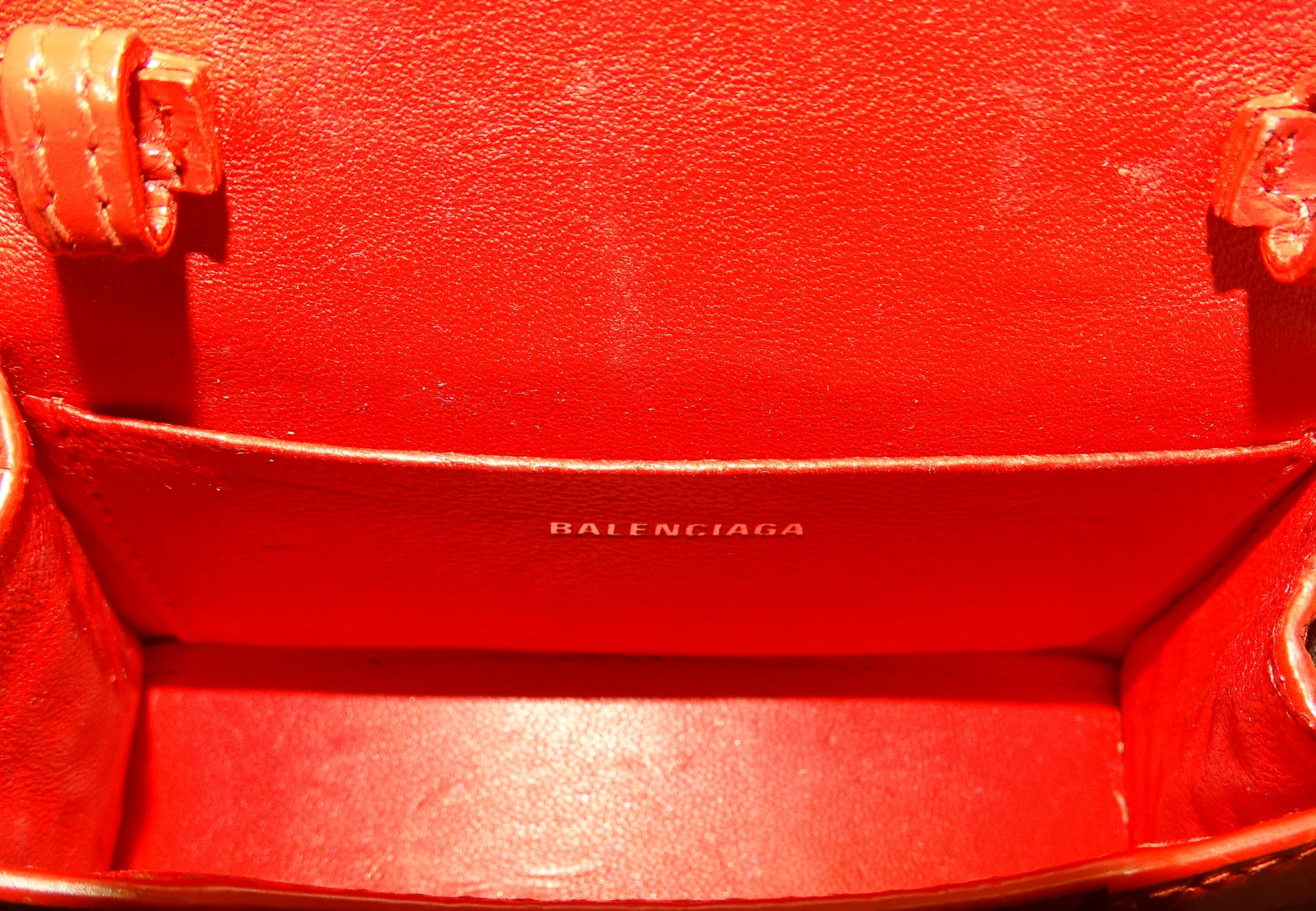 Balenciaga Red Croc Embossed Mini Hourglass - Image 12