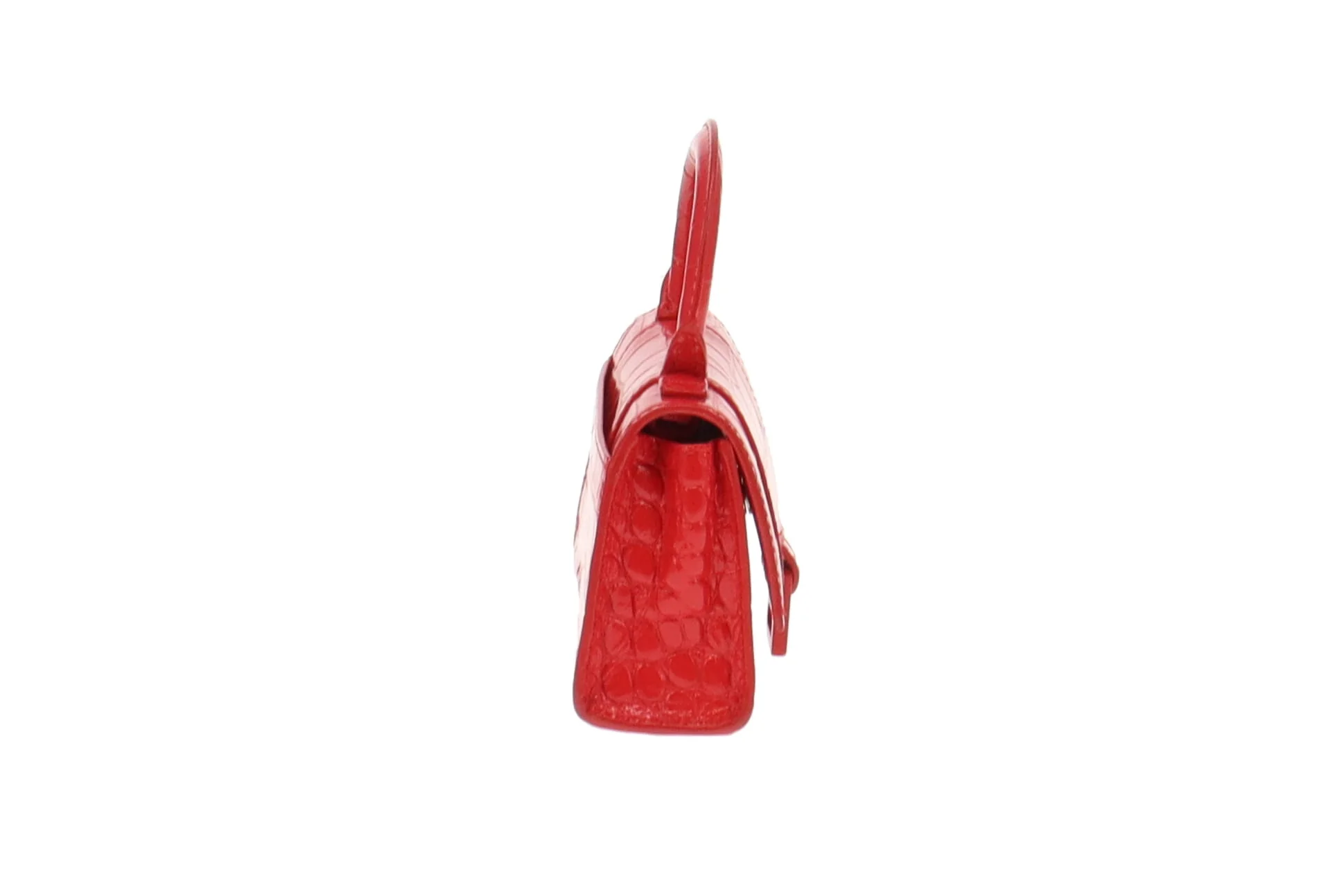Balenciaga Red Croc Embossed Mini Hourglass - Image 6