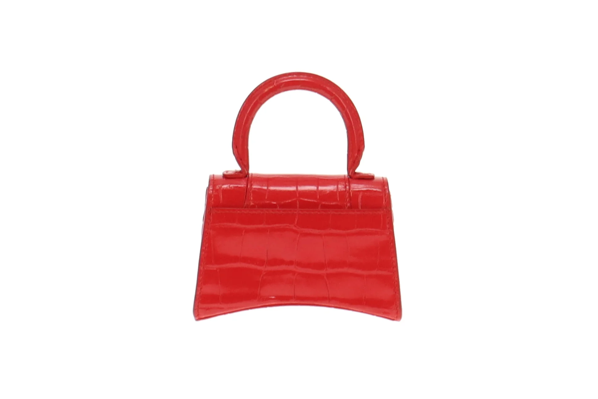 Balenciaga Red Croc Embossed Mini Hourglass - Image 7