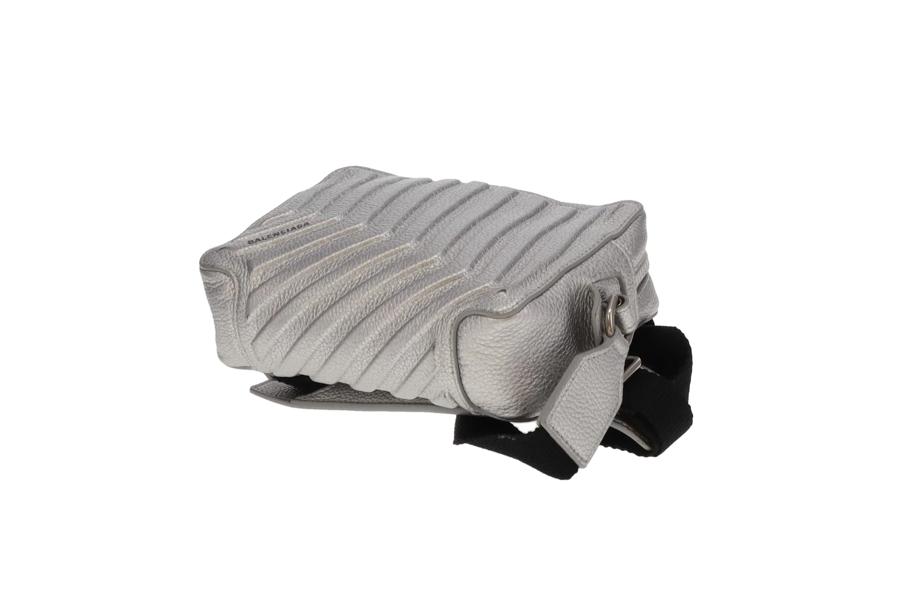Balenciaga Silver Leather Car Camera Bag - Image 10