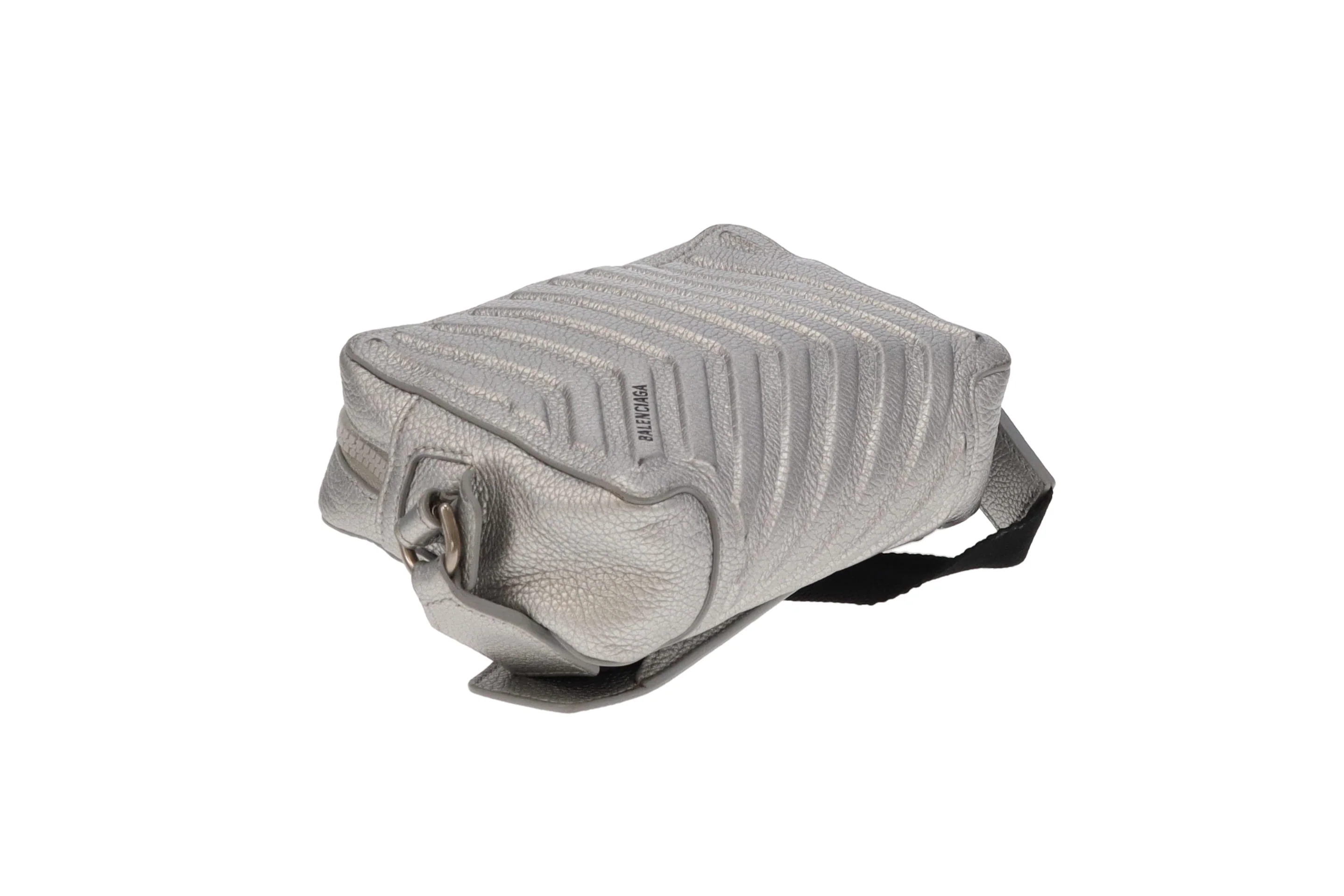 Balenciaga Silver Leather Car Camera Bag - Image 11