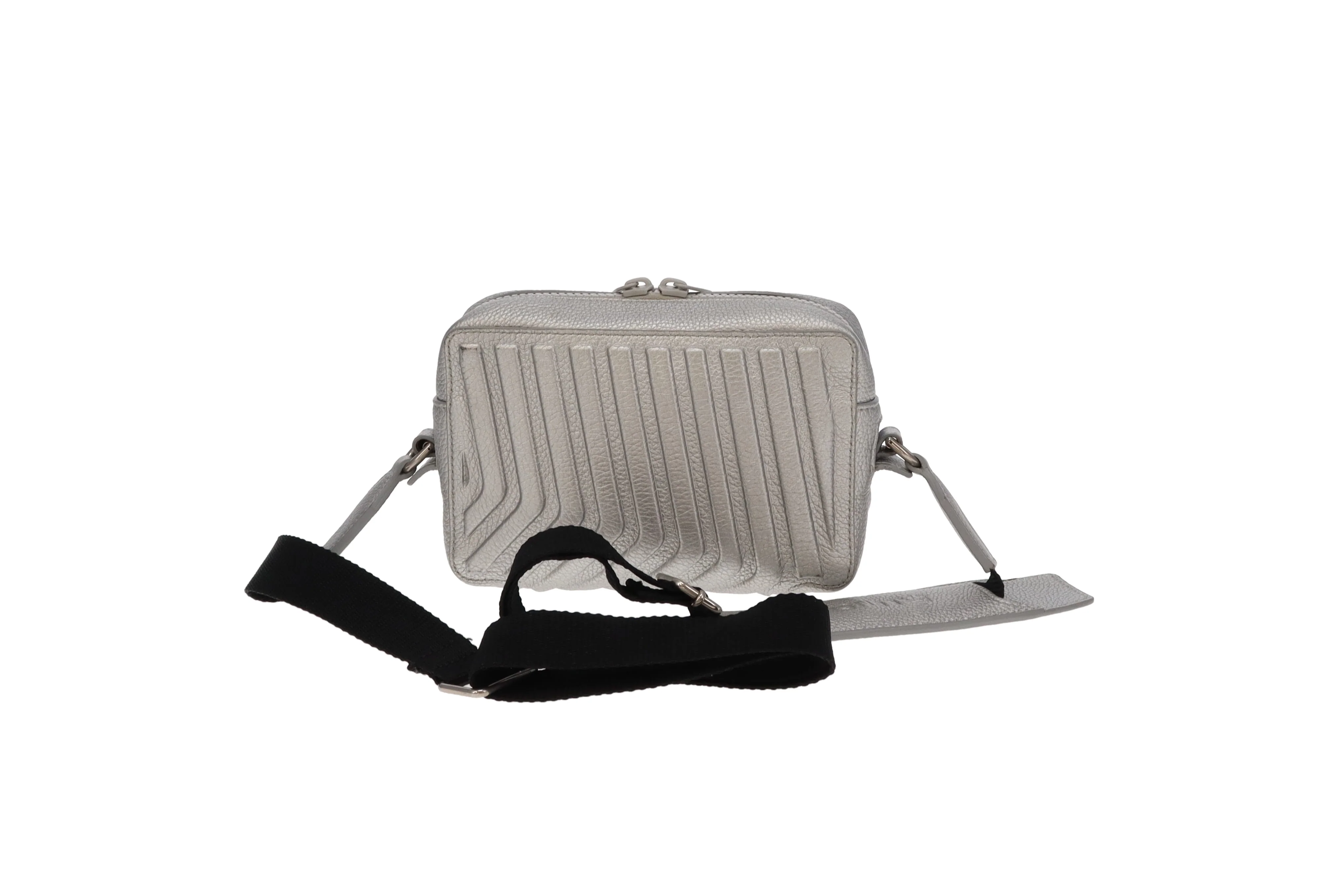 Balenciaga Silver Leather Car Camera Bag - Image 7