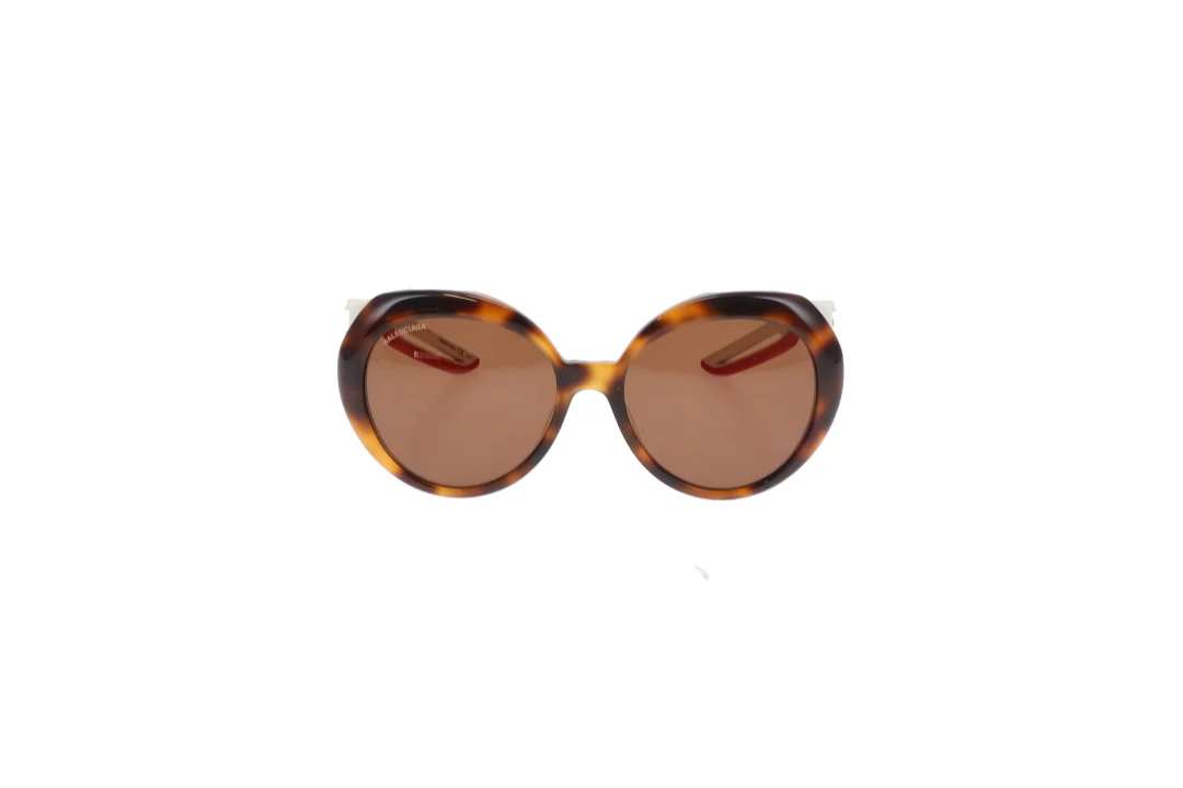 Balenciaga Tortoise Round Lens Hybrid Sunglasses BB0024S - Image 3