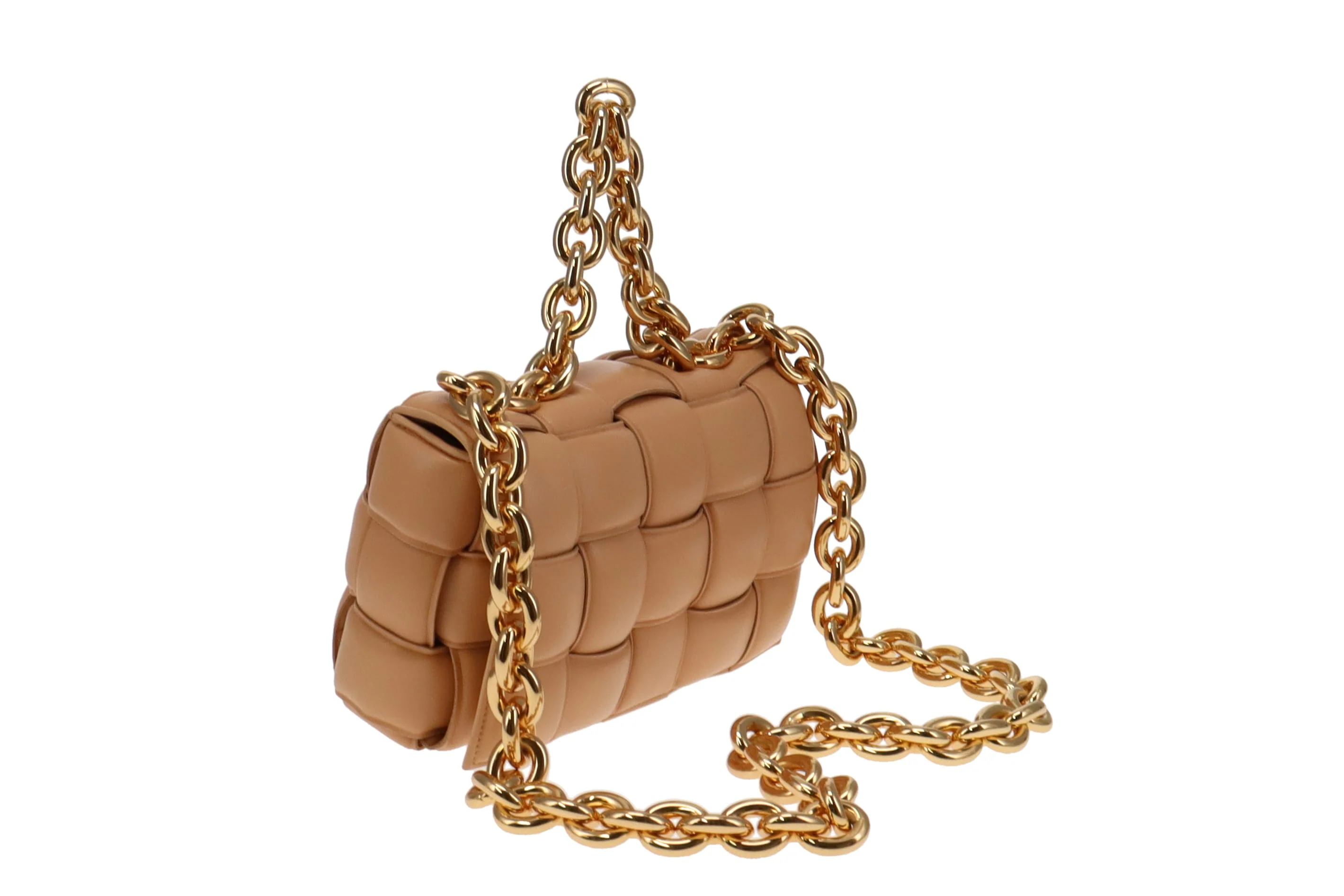 Bottega Veneta Almond Leather Padded Chain Cassette - Image 8
