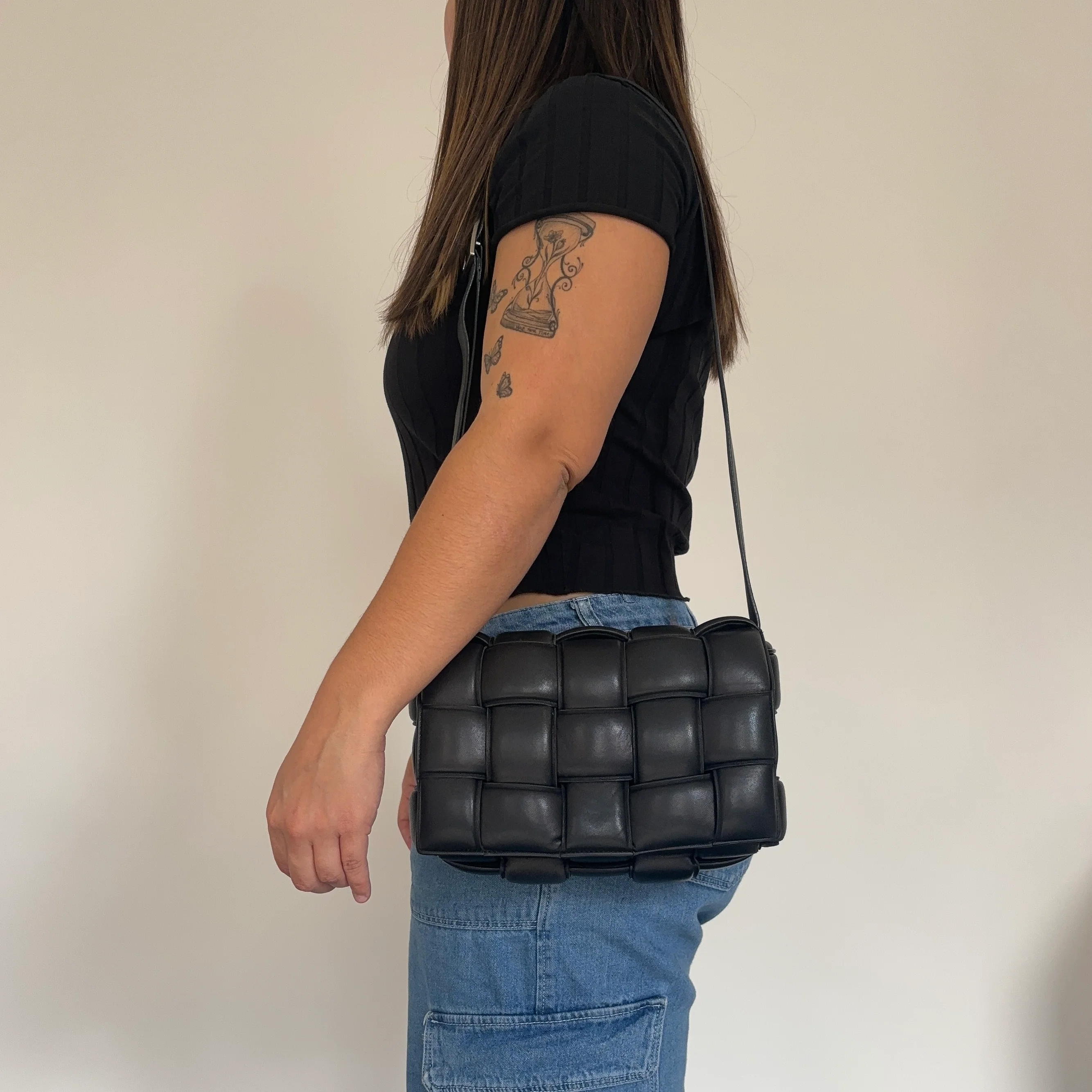 Bottega Veneta Black Padded Cassette Intrecciato Leather - Image 2