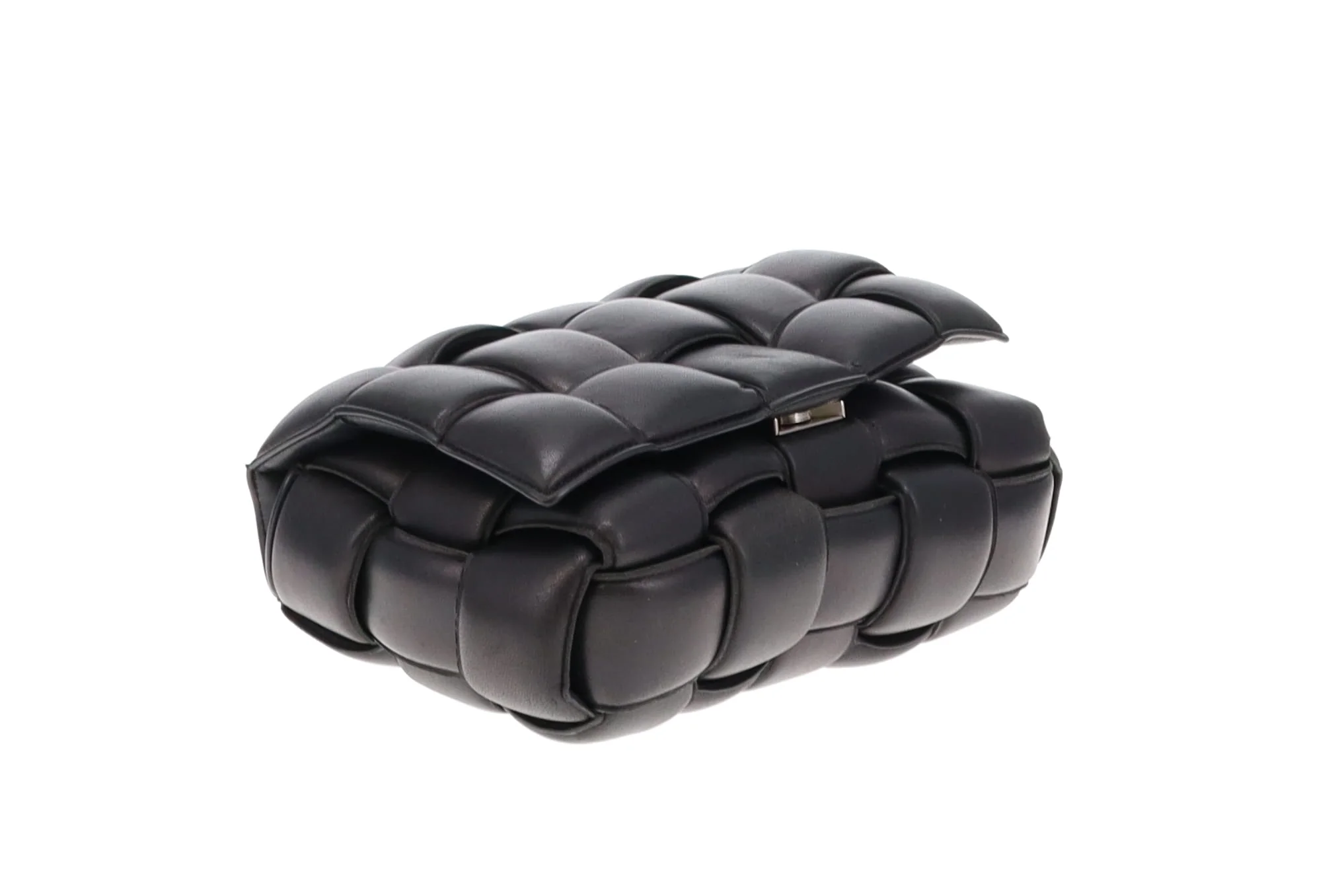 Bottega Veneta Black Padded Cassette Intrecciato Leather - Image 8