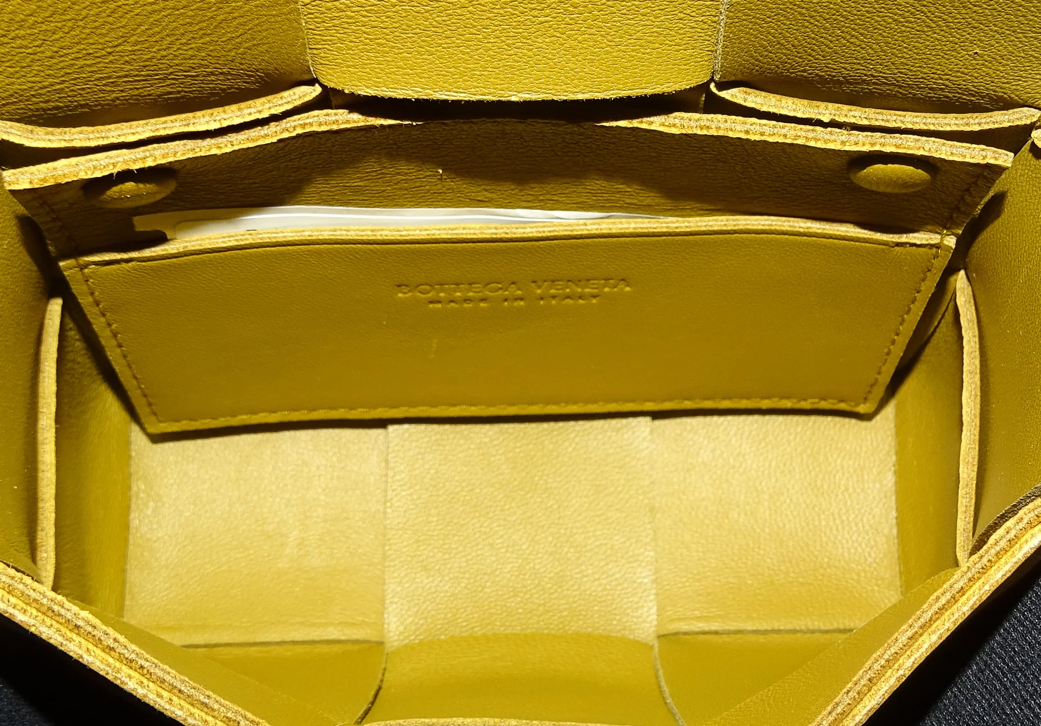 Bottega Veneta Caramel Mini Intreccio Leather Candy Cassette - Image 10