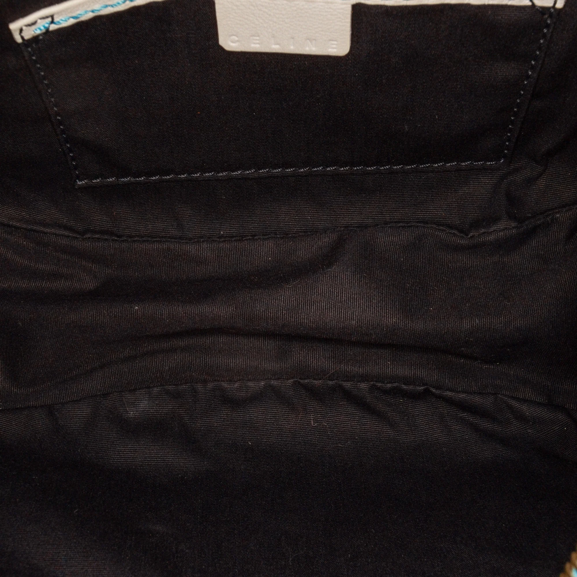 Celine Blue Suede and White Leather Trim C Macadam Vintage Hobo Bag - Image 6