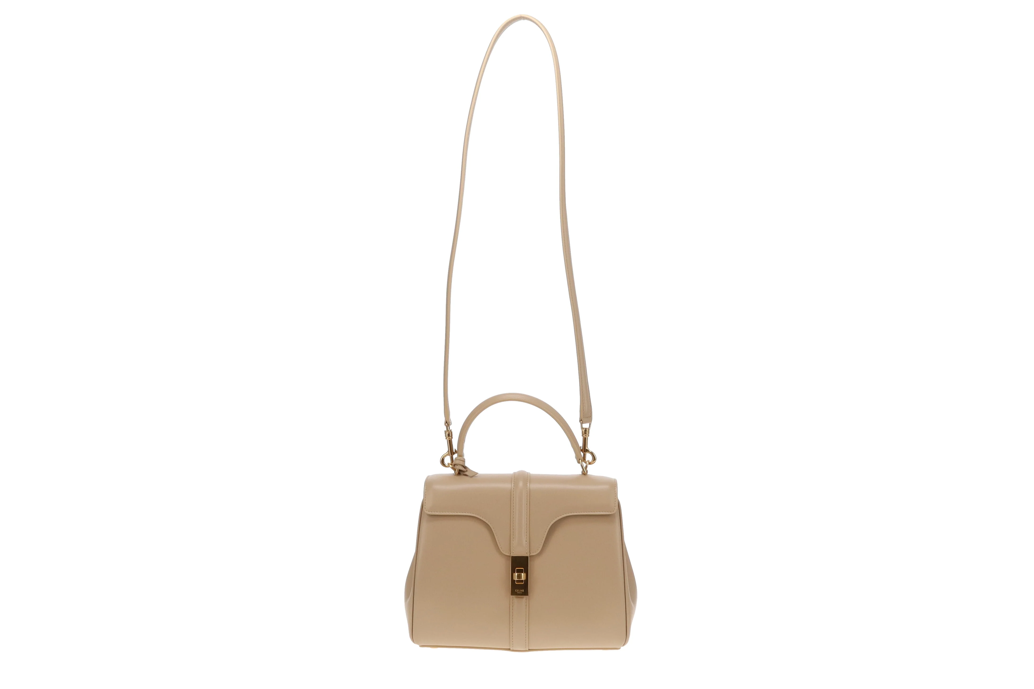 Celine Beige Small 16 Bag In Satiny Calfskin Beige - Image 11
