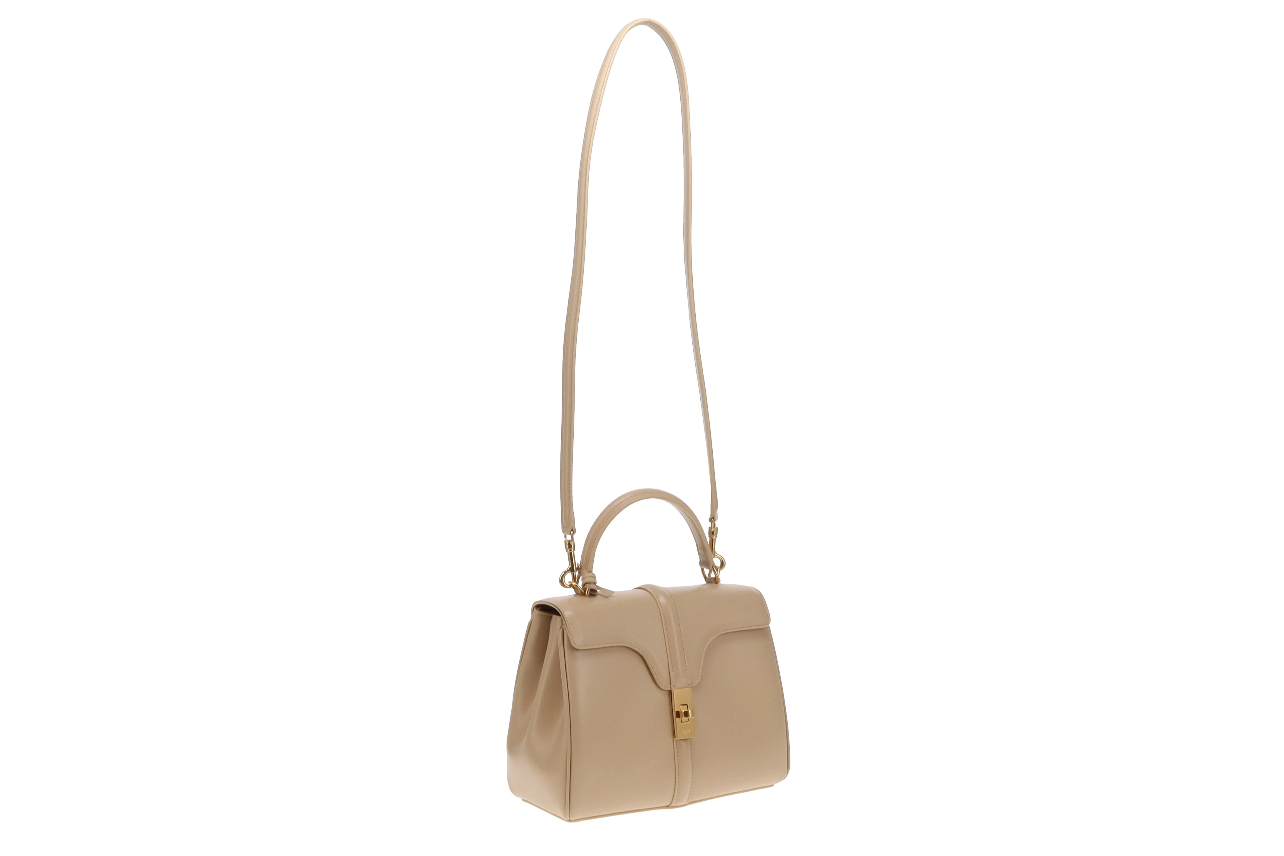 Celine Beige Small 16 Bag In Satiny Calfskin Beige - Image 12