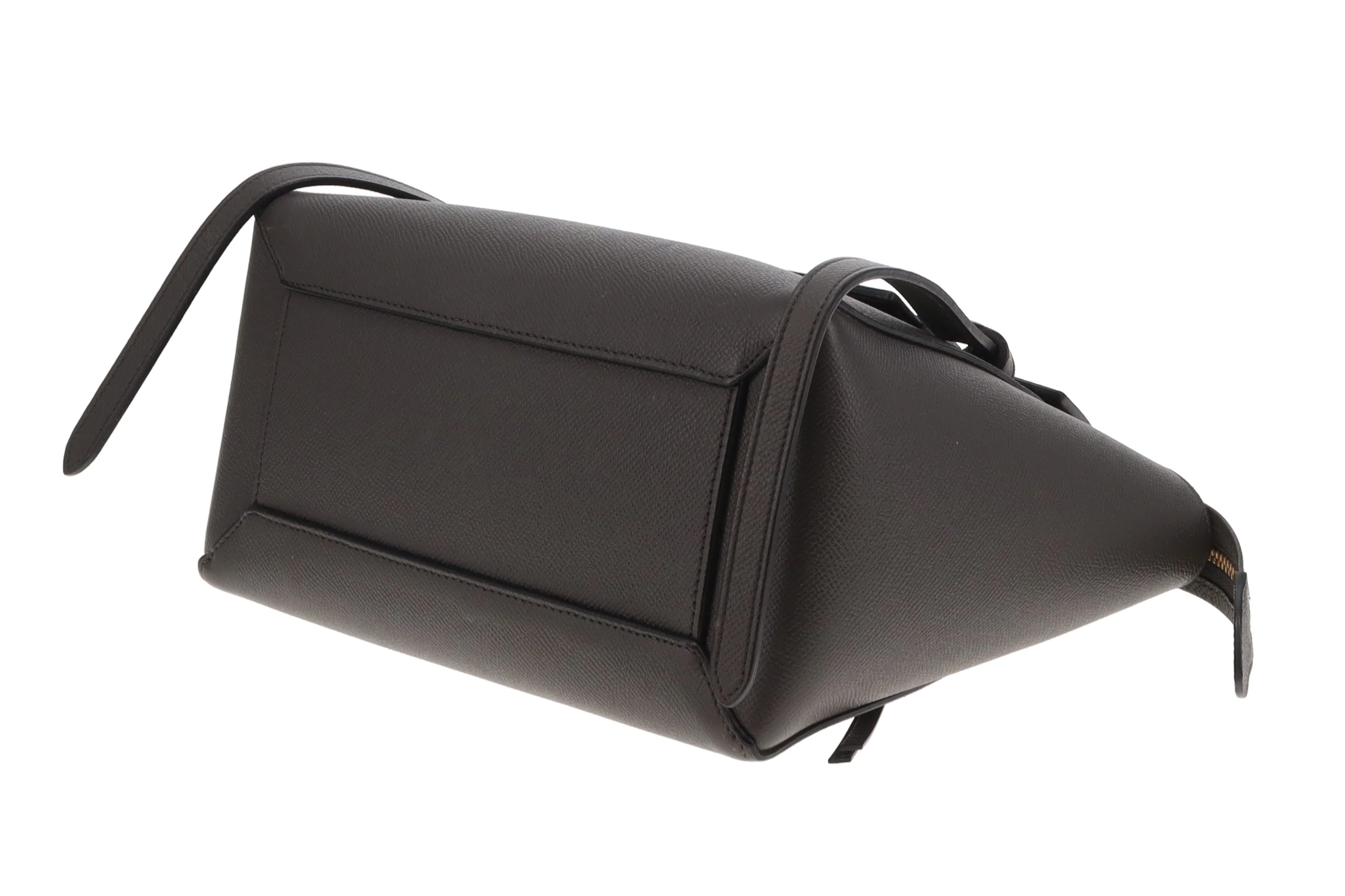 Celine Belt Bag Micro Grey Grained Calfskin 2022 (Includes added Celine Logo Strap) - Image 13