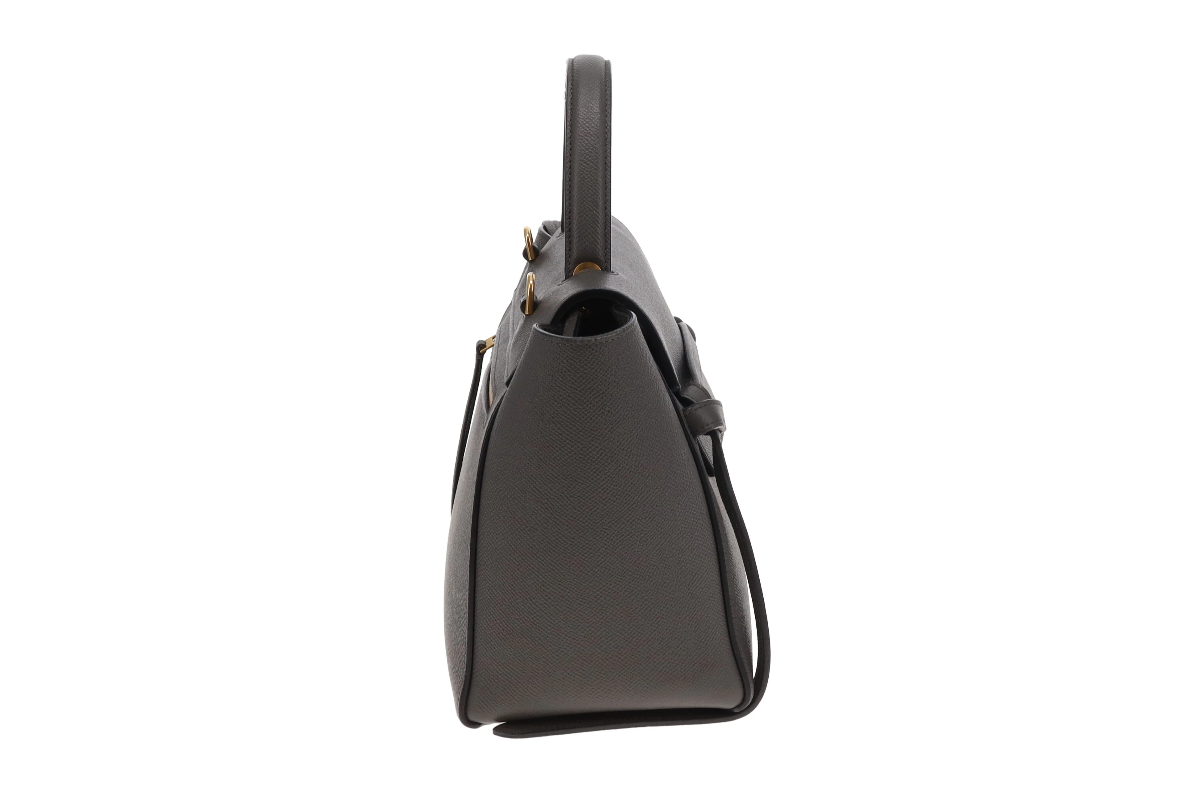 Celine Belt Bag Micro Grey Grained Calfskin 2022 (Includes added Celine Logo Strap) - Image 8