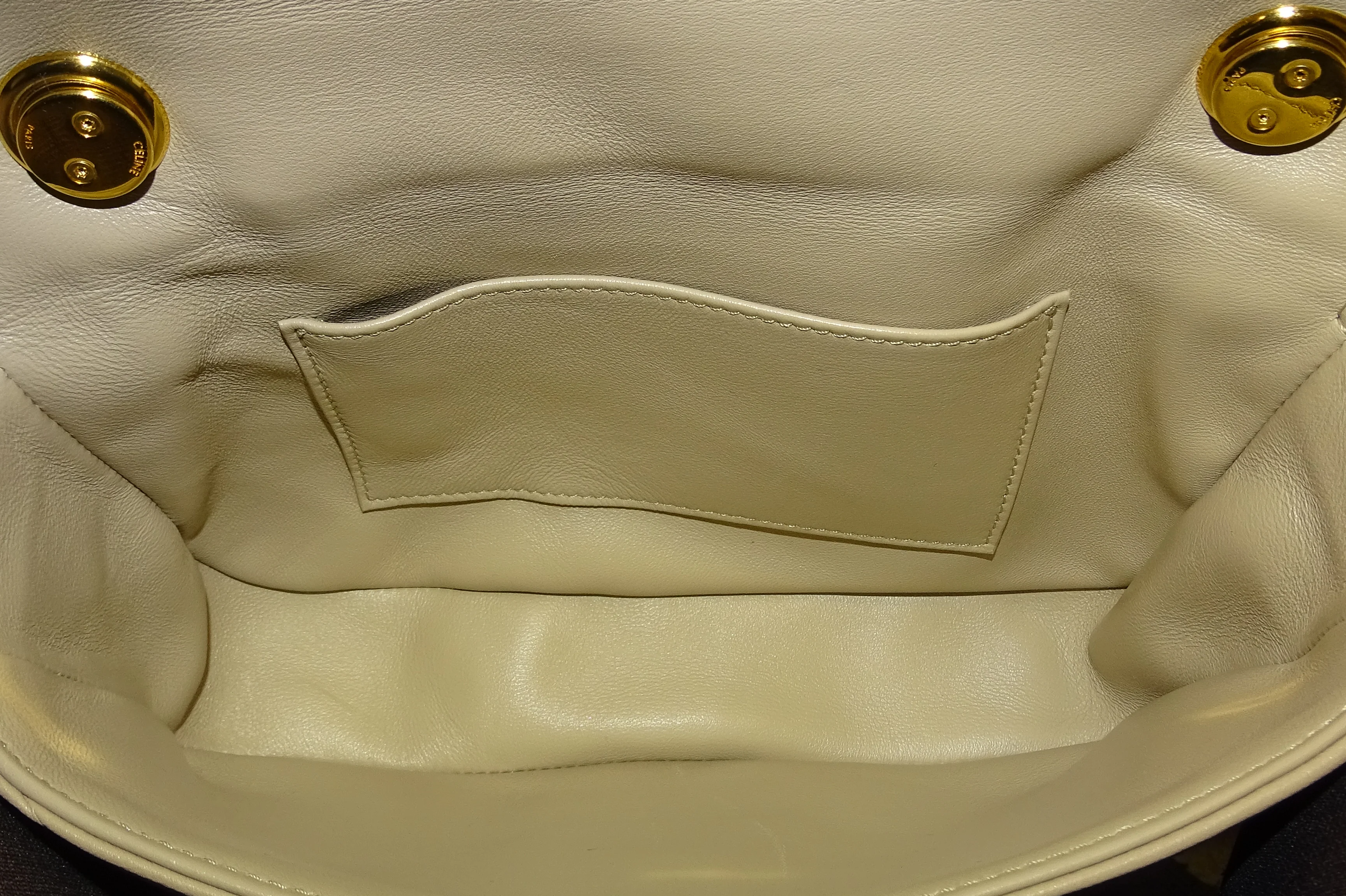 Celine Chain Shoulder Bag Beige GHW - Image 12