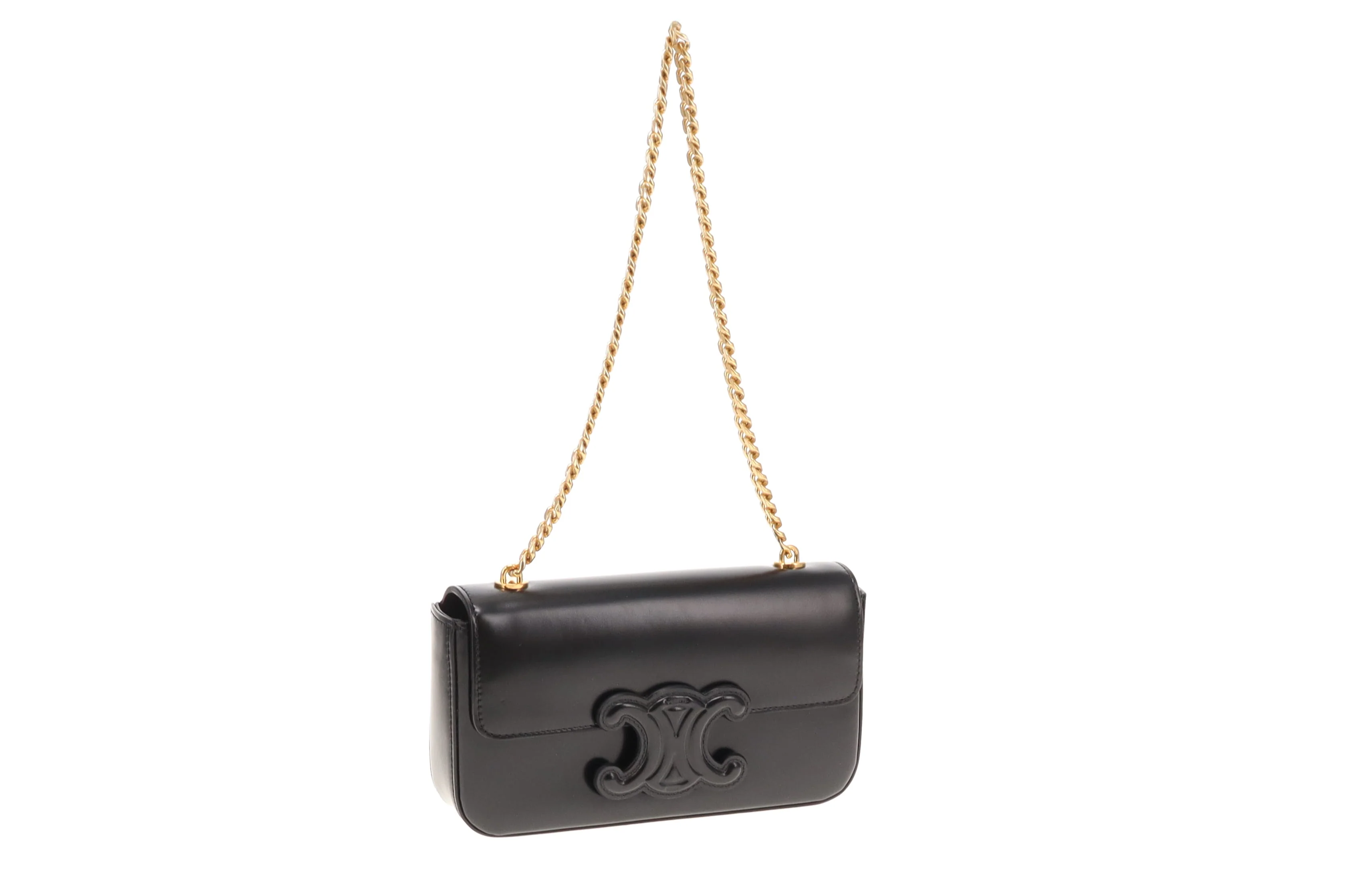 Celine Triomphe Chain Shoulder Bag Smooth Calfskin GHW - Image 4