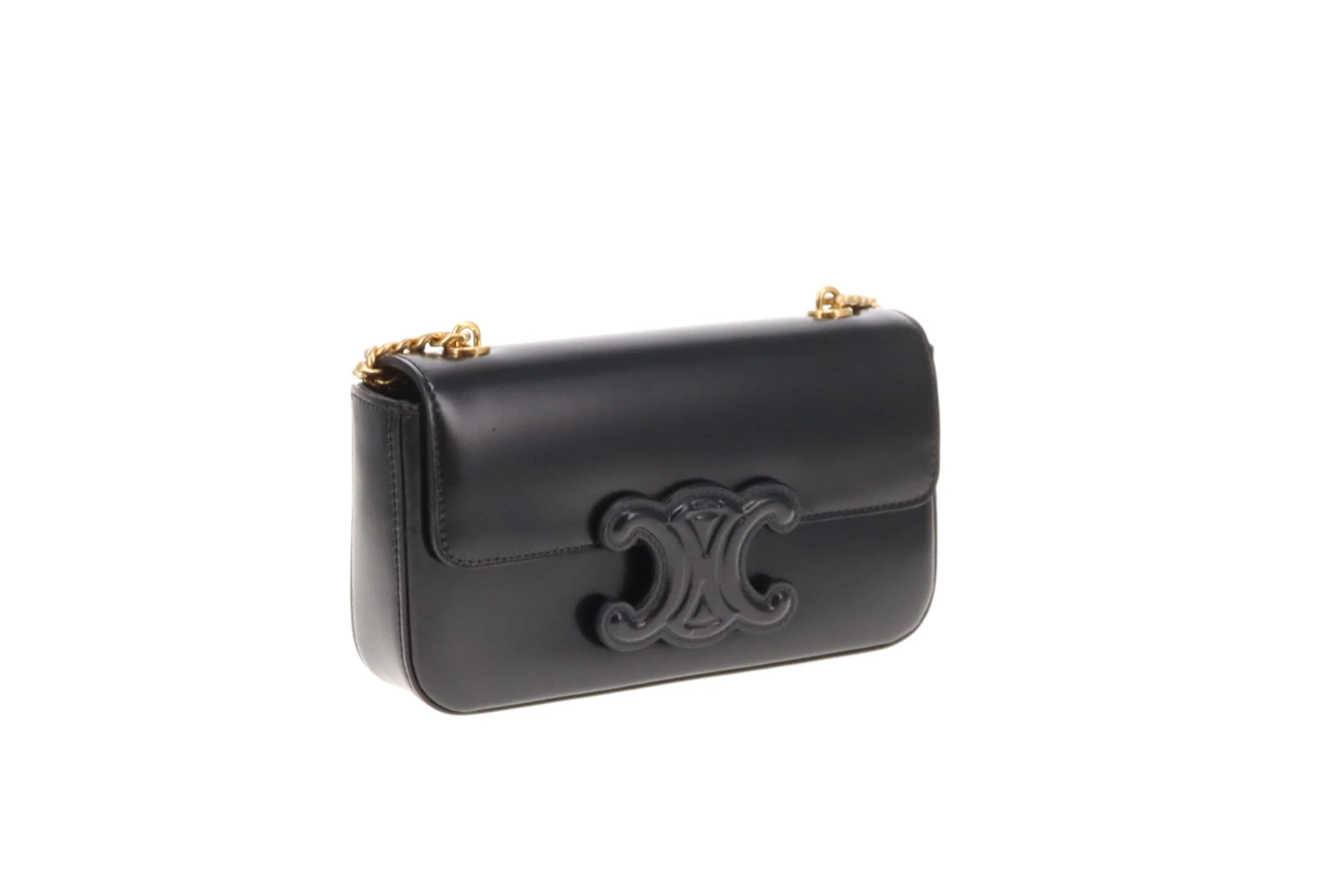 Celine Triomphe Chain Shoulder Bag Smooth Calfskin GHW - Image 5