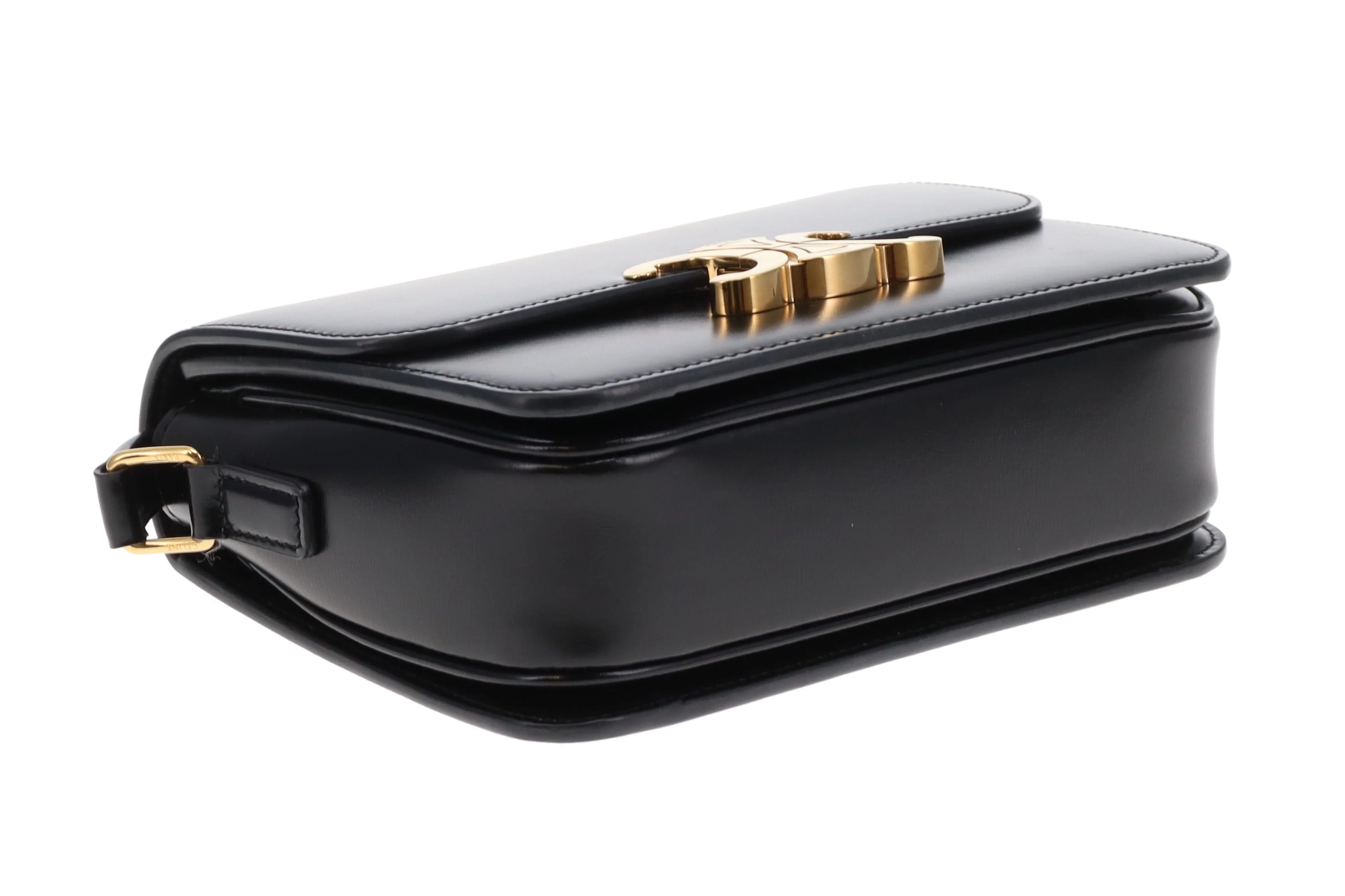 Celine Triomphe Teen Crossbody Bag in Black Leather | Pre-Owned - Image 11