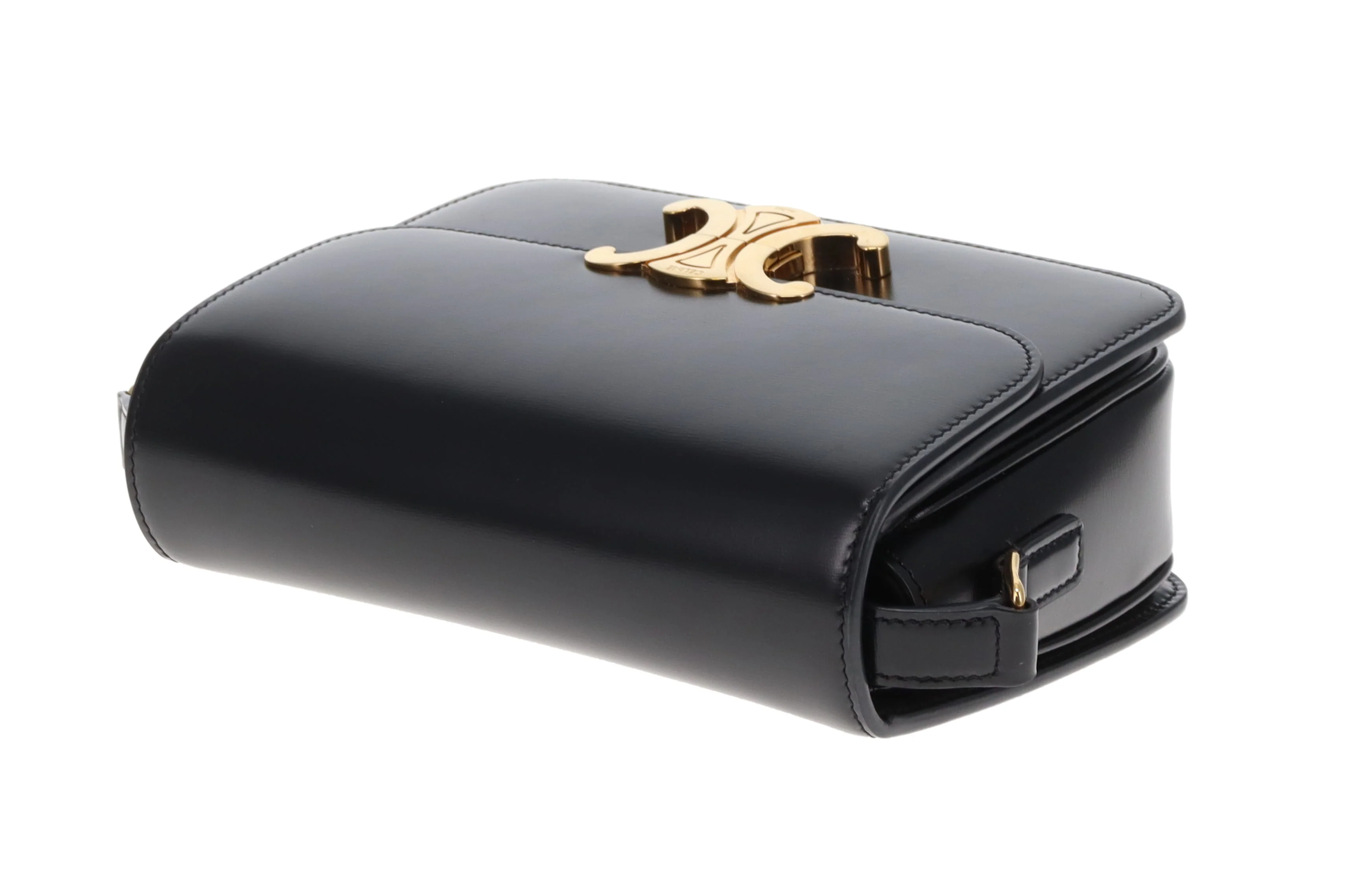 Celine Triomphe Teen Crossbody Bag in Black Leather | Pre-Owned - Image 12