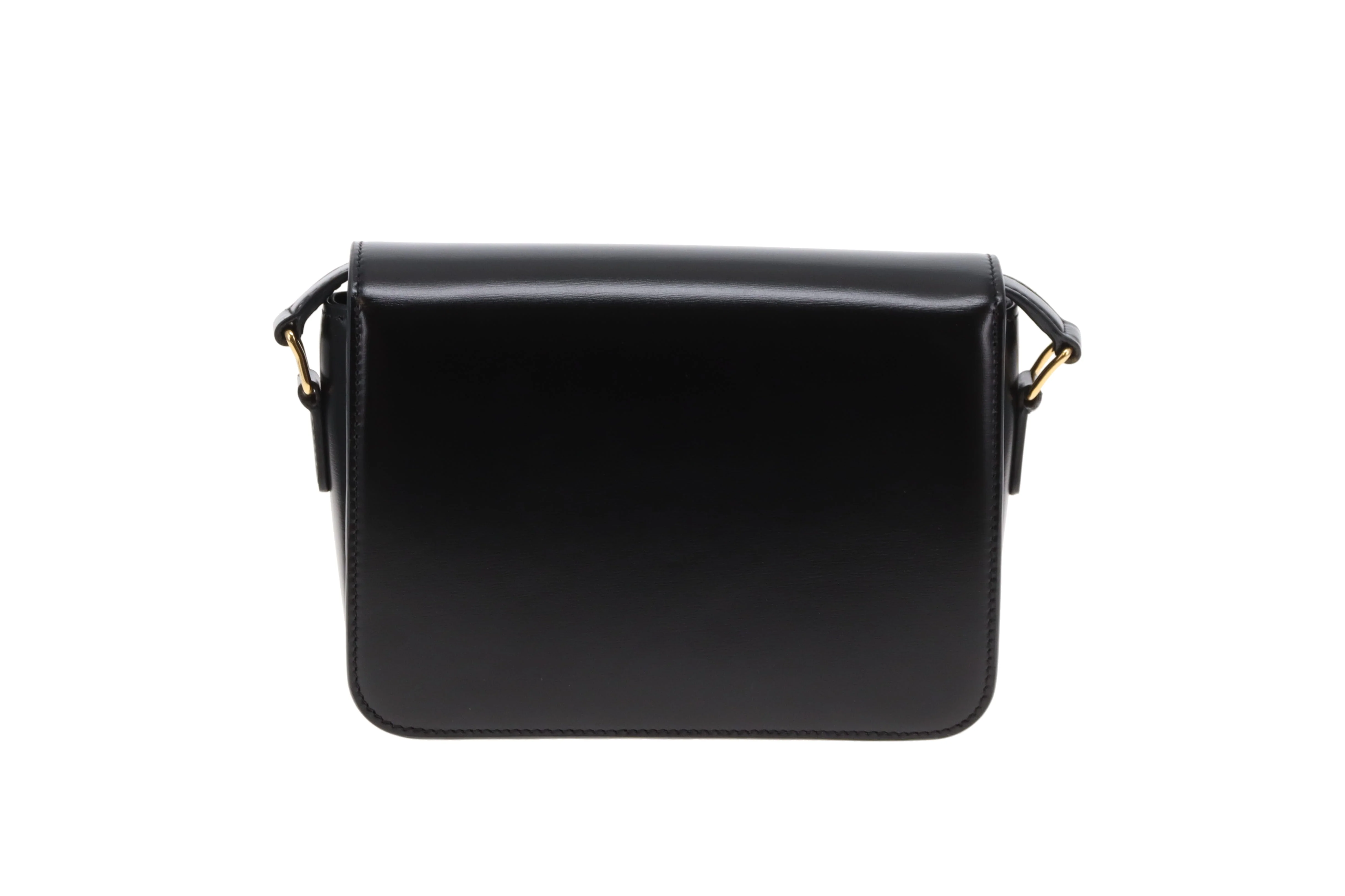 Celine Triomphe Teen Crossbody Bag in Black Leather | Pre-Owned - Image 6