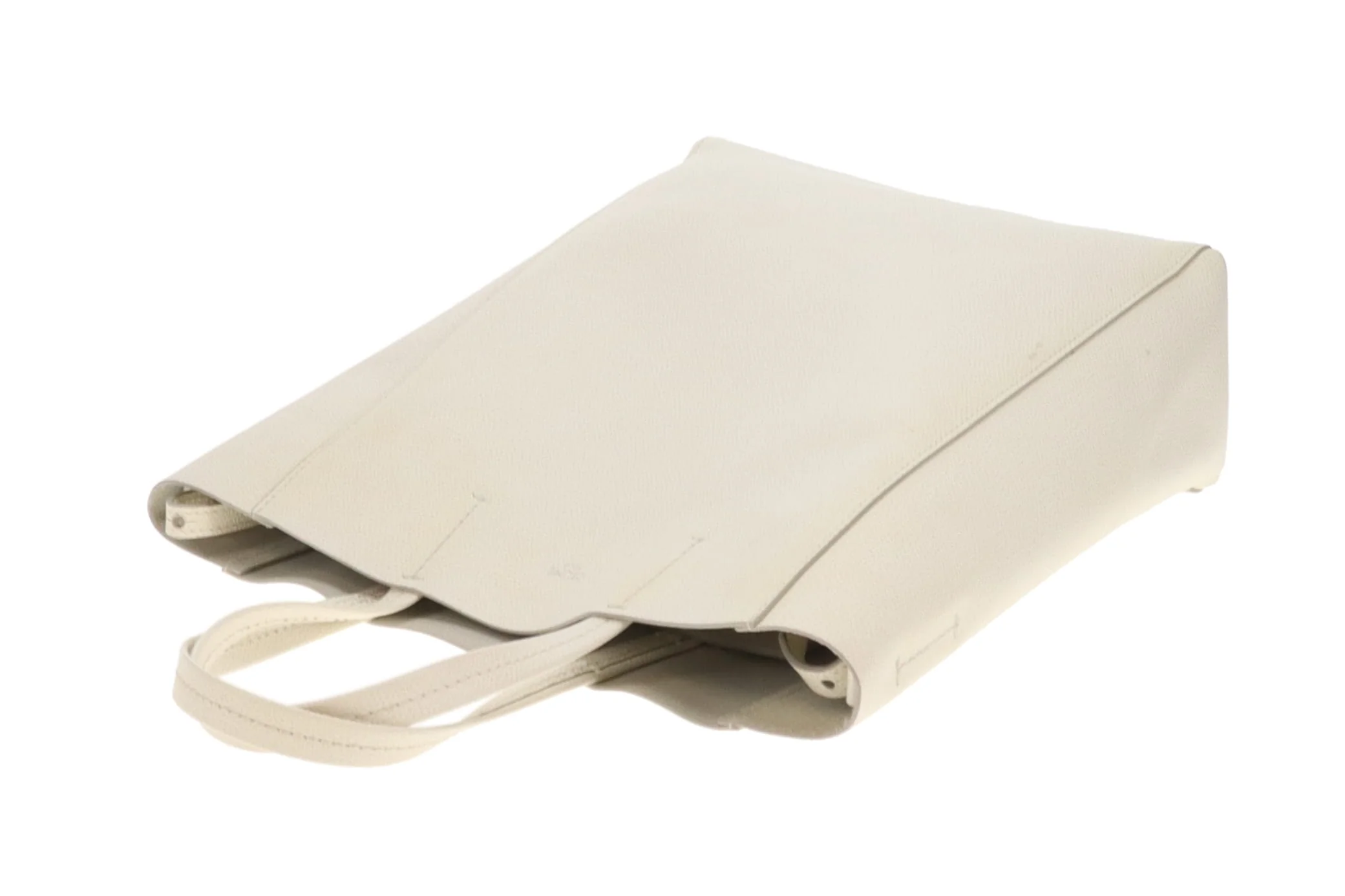 Celine Vertical Tote Bag White Leather - Image 12