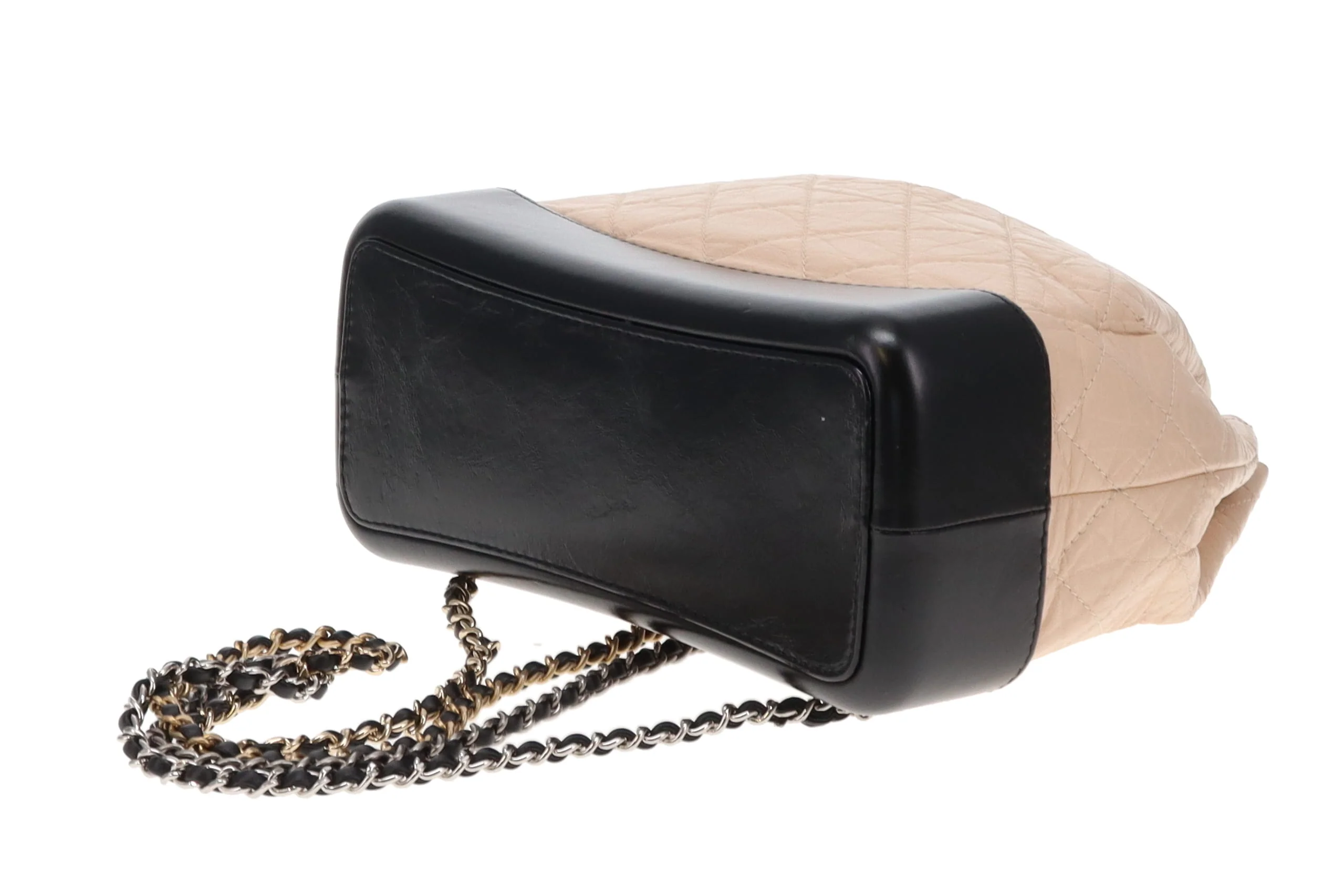 Chanel Gabrielle Backpack Beige Aged Calfskin and Black Leather 2018 - Image 10