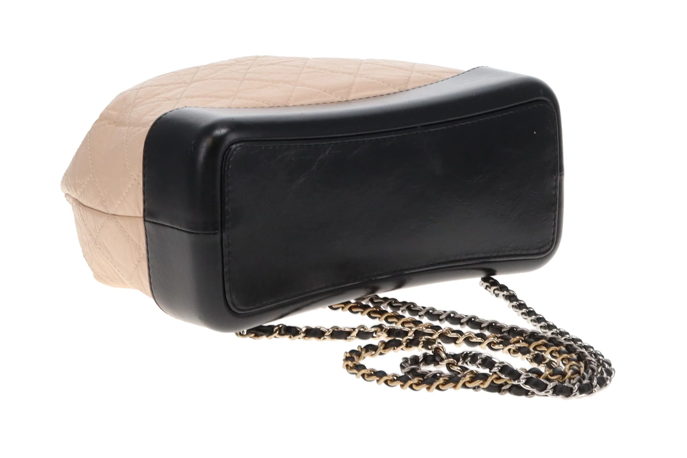 Chanel Gabrielle Backpack Beige Aged Calfskin and Black Leather 2018 - Image 12