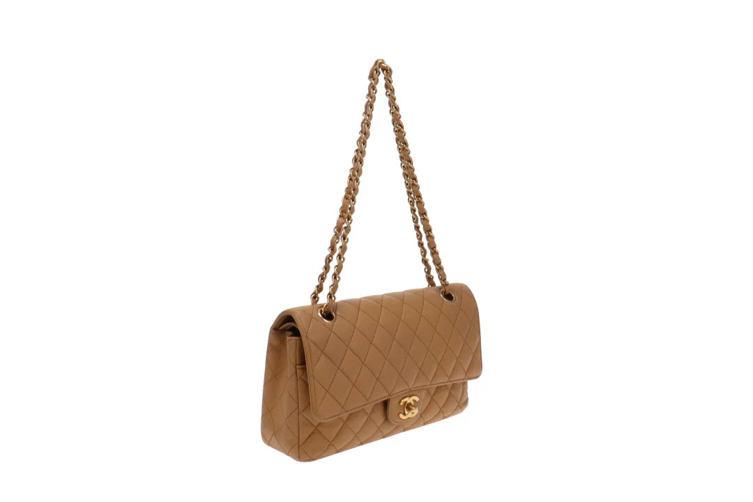 Chanel Classic Medium Double Flap Beige Caviar GH 2005/06 - Image 4