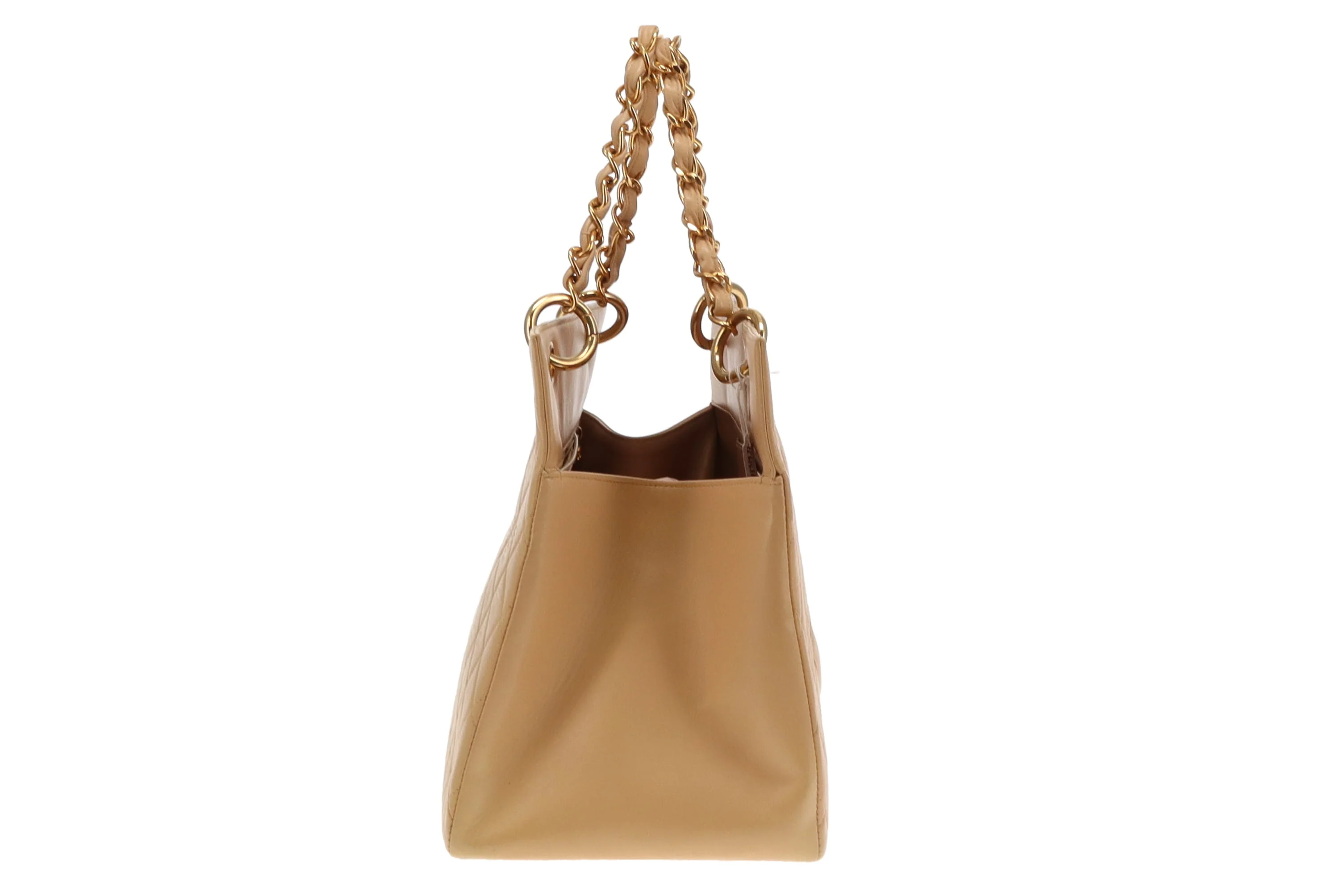 Chanel Beige Leather GHW Vintage Grand Timeless Tote 1996/97 - Image 5