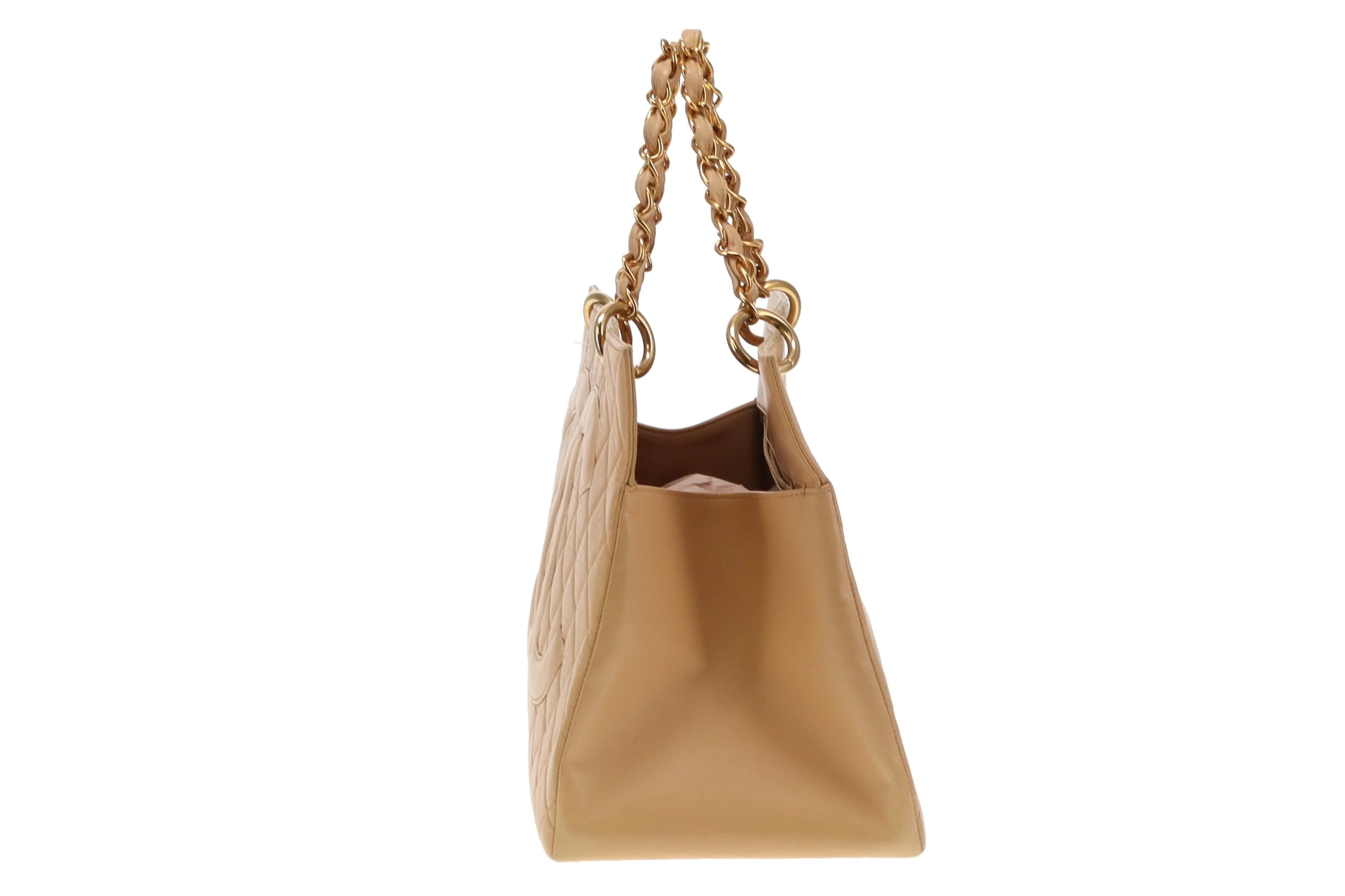 Chanel Beige Leather GHW Vintage Grand Timeless Tote 1996/97 - Image 7