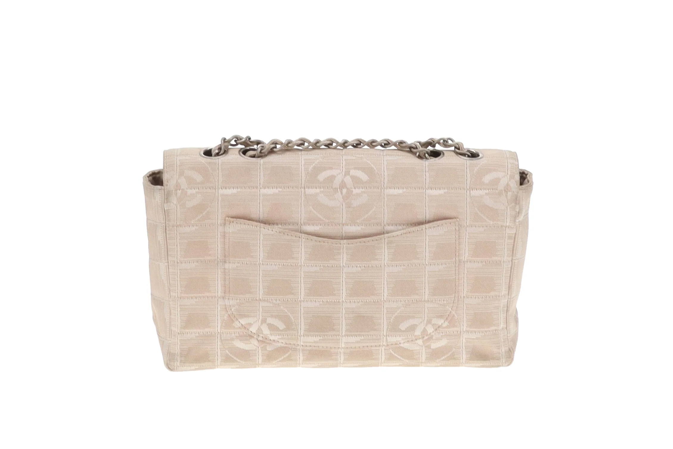 Chanel Beige Travel Ligne Single Flap Shoulder Bag 2002/03 - Image 7