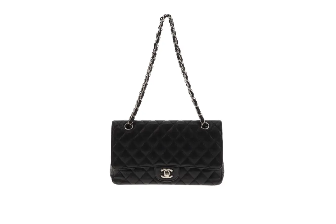 Chanel Classic Medium Double Flap Black Caviar SH 2011 - Image 5