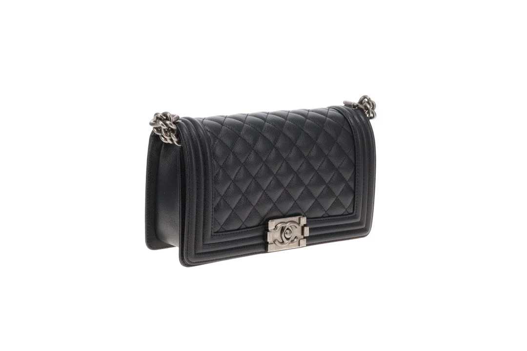 Chanel Boy Bag Medium Black with Ruthenium HW (NFID) - Image 5