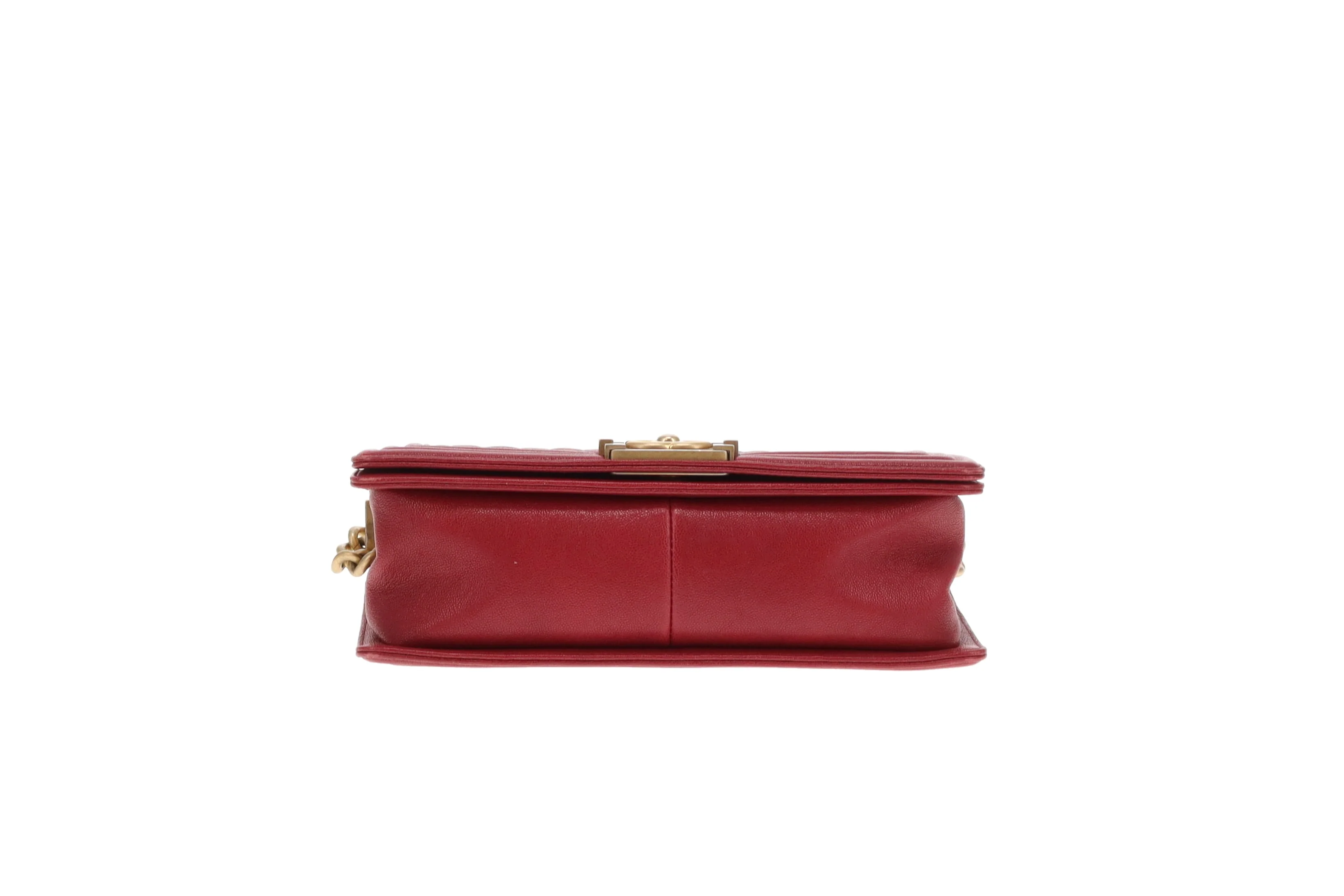 Chanel Boy Bag New Medium In Red Soft Caviar 2018/19 - Image 11
