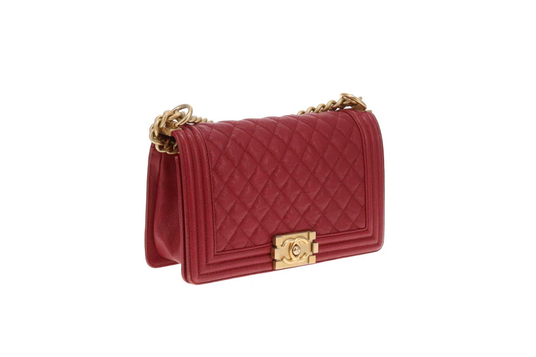 Chanel Boy Bag New Medium In Red Soft Caviar 2018/19 - Image 6