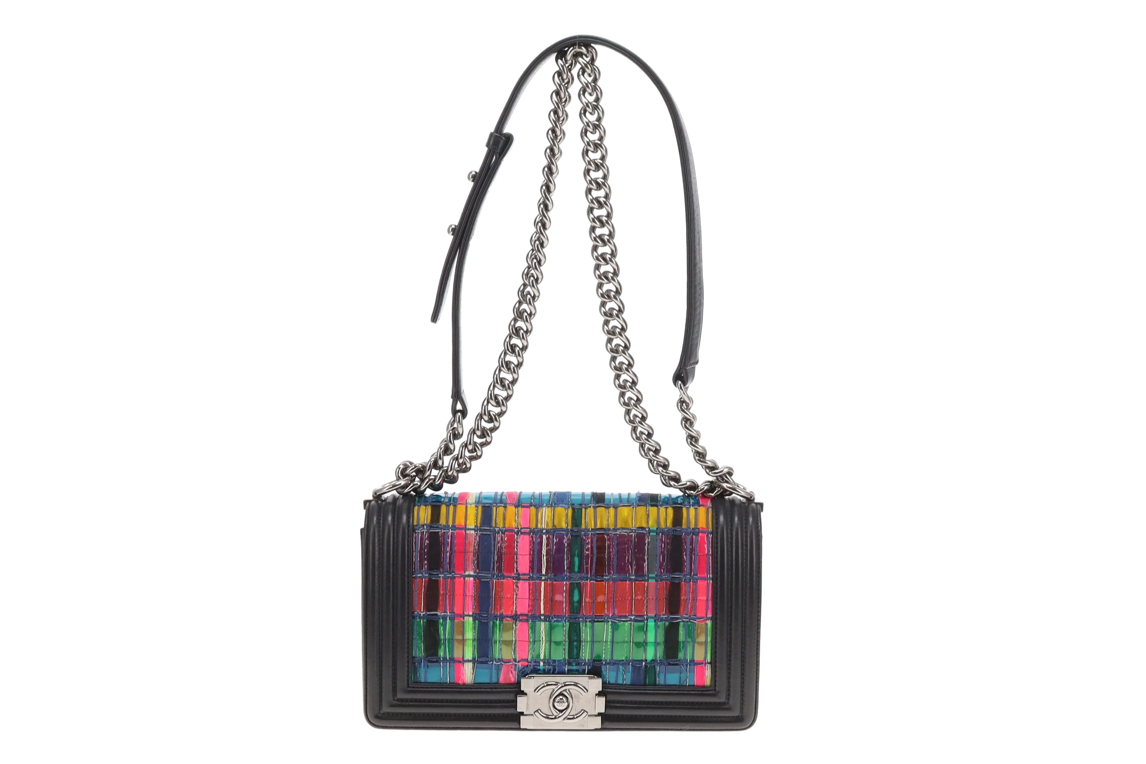 Chanel Boy Bag Old Medium Seasonal Multicolour Panels 2014 - Image 13