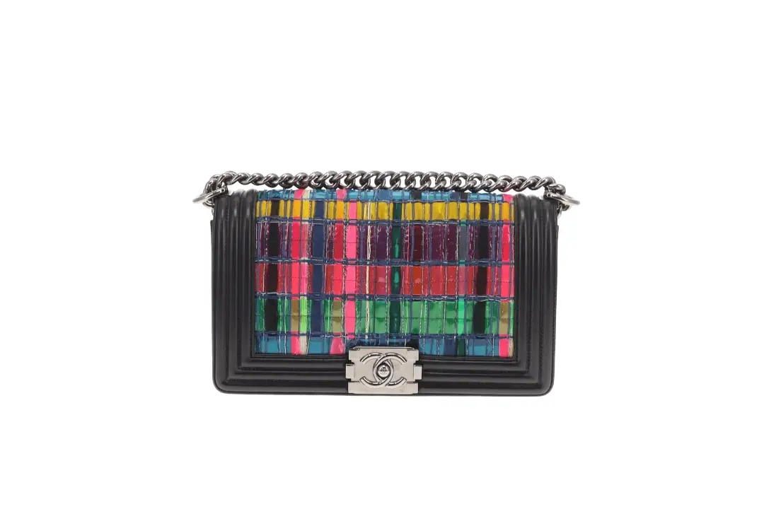 Chanel Boy Bag Old Medium Seasonal Multicolour Panels 2014 - Image 3