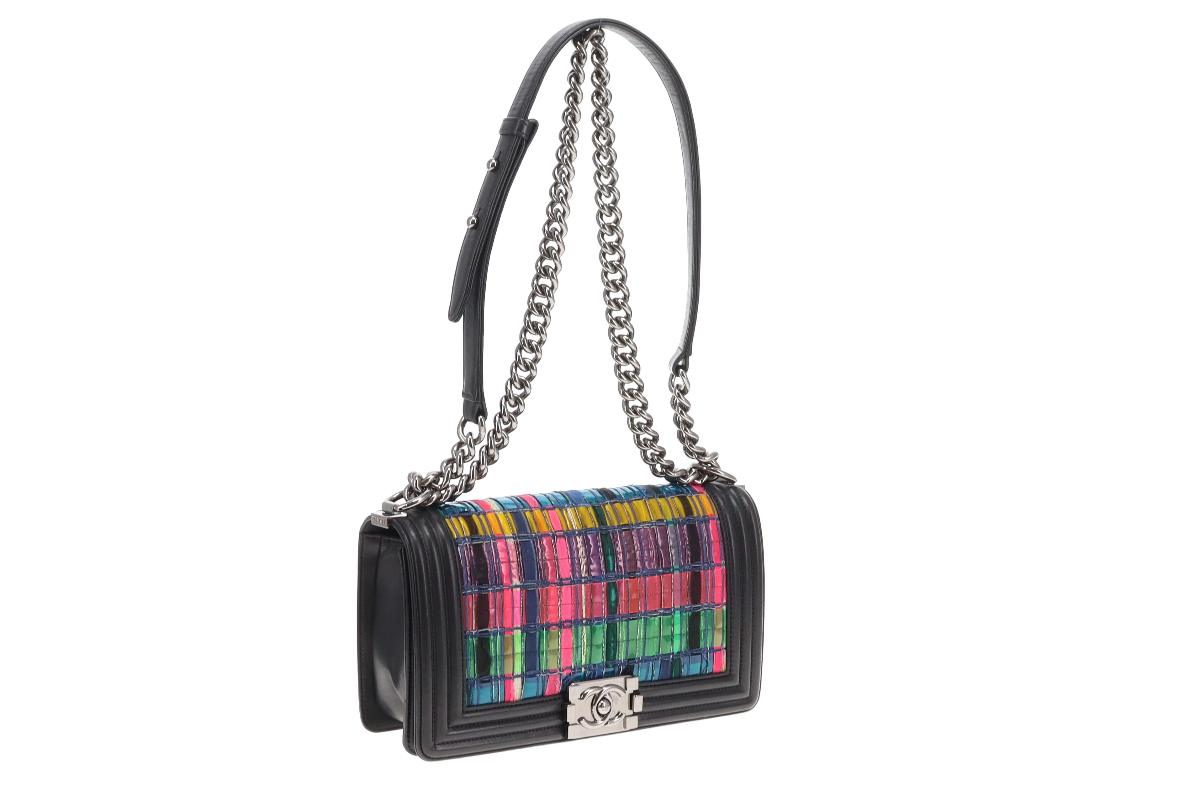 Chanel Boy Bag Old Medium Seasonal Multicolour Panels 2014 - Image 4