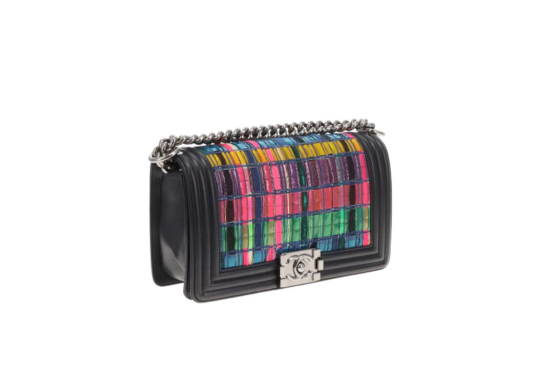 Chanel Boy Bag Old Medium Seasonal Multicolour Panels 2014 - Image 5