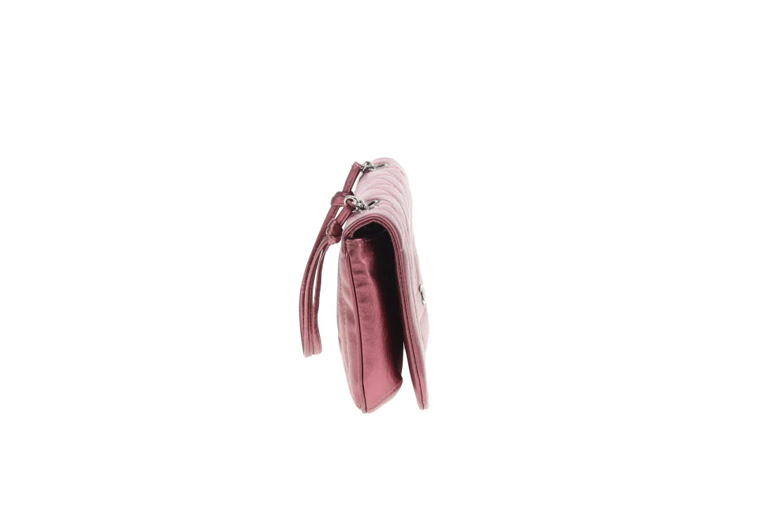 Chanel CC Quilted Pink Iridescent Calfskin Full Single Flap - Image 10