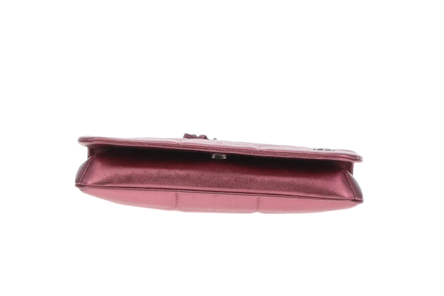 Chanel CC Quilted Pink Iridescent Calfskin Full Single Flap - Image 6
