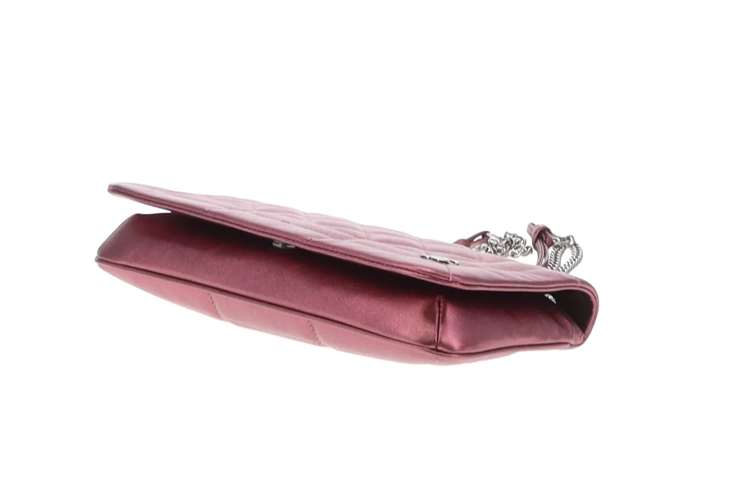 Chanel CC Quilted Pink Iridescent Calfskin Full Single Flap - Image 8