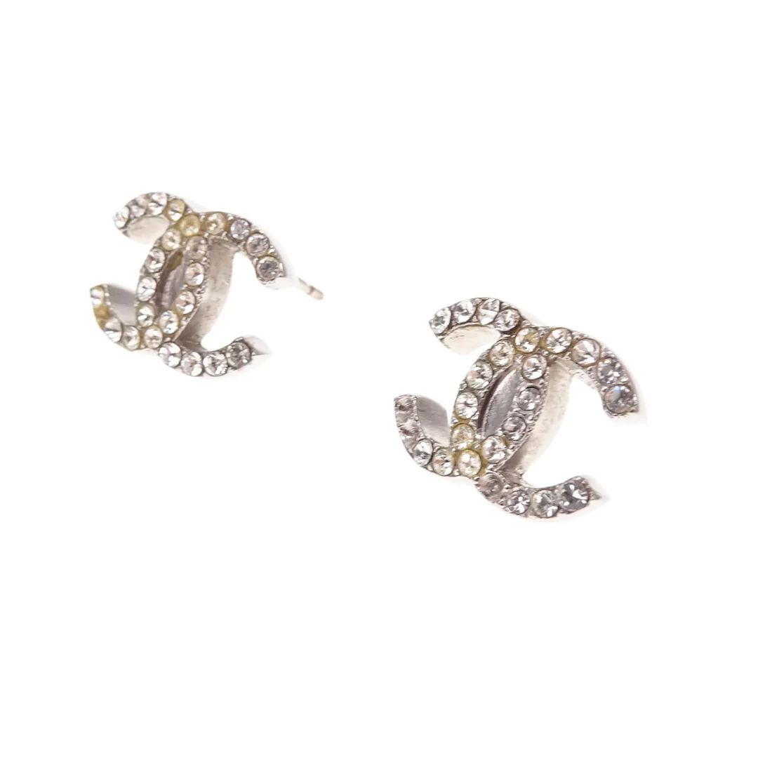 Chanel CC Strass Small Stud Earrings 2010 - Image 3