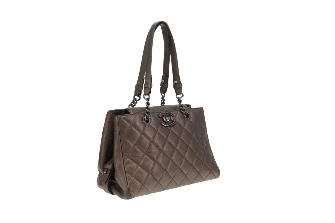 Chanel City Rock Shopping Tote In Metallic Goatskin 2015/16 - Image 4