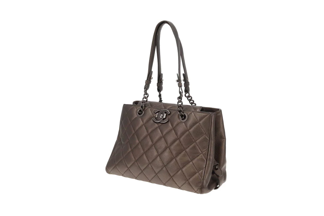 Chanel City Rock Shopping Tote In Metallic Goatskin 2015/16 - Image 8