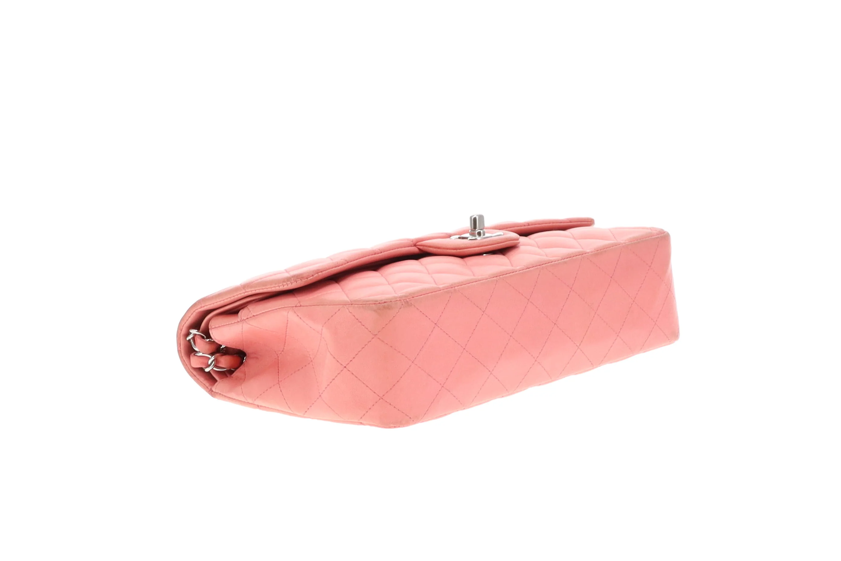 Chanel Classic Double Flap Bag Medium Soft Pink Lambskin 2012 - Image 12