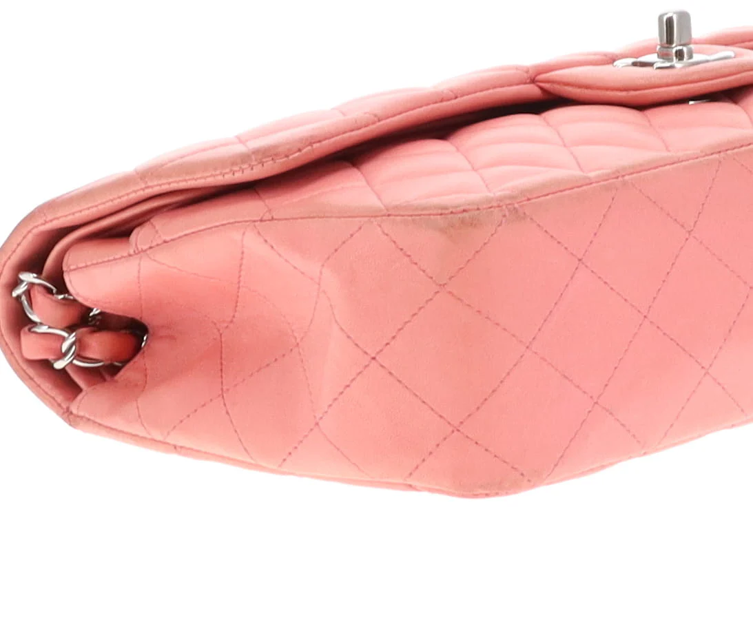 Chanel Classic Double Flap Bag Medium Soft Pink Lambskin 2012 - Image 17