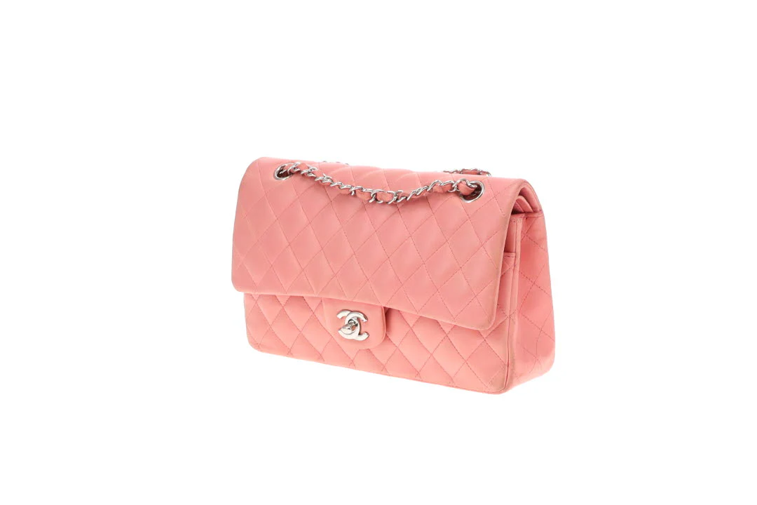 Chanel Classic Double Flap Bag Medium Soft Pink Lambskin 2012 - Image 19