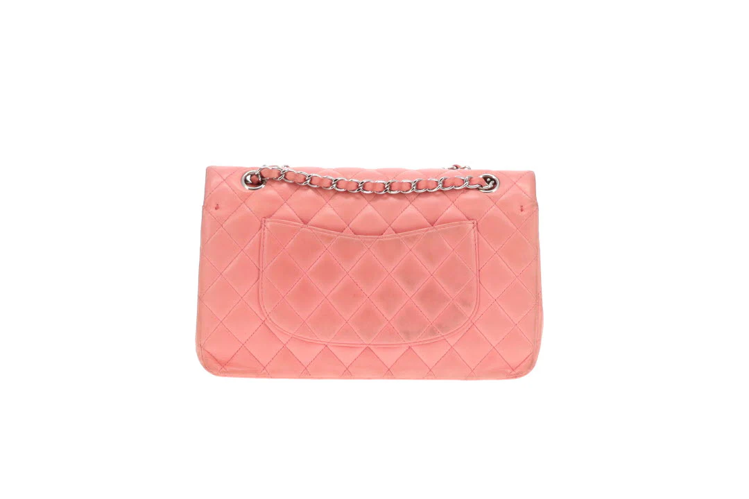 Chanel Classic Double Flap Bag Medium Soft Pink Lambskin 2012 - Image 7