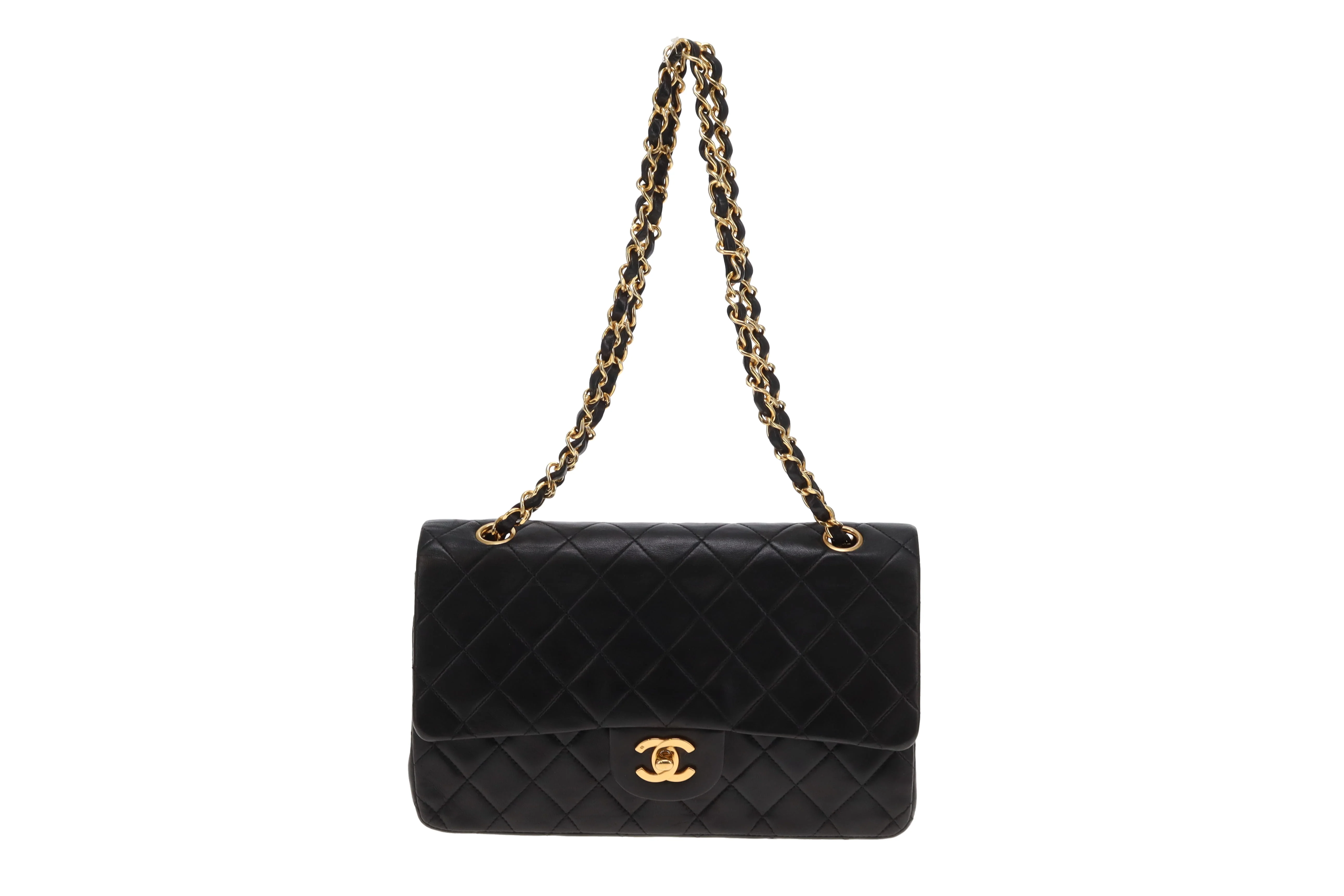 Chanel Classic Double Flap Medium Black Gold HW 91-94 - Image 3