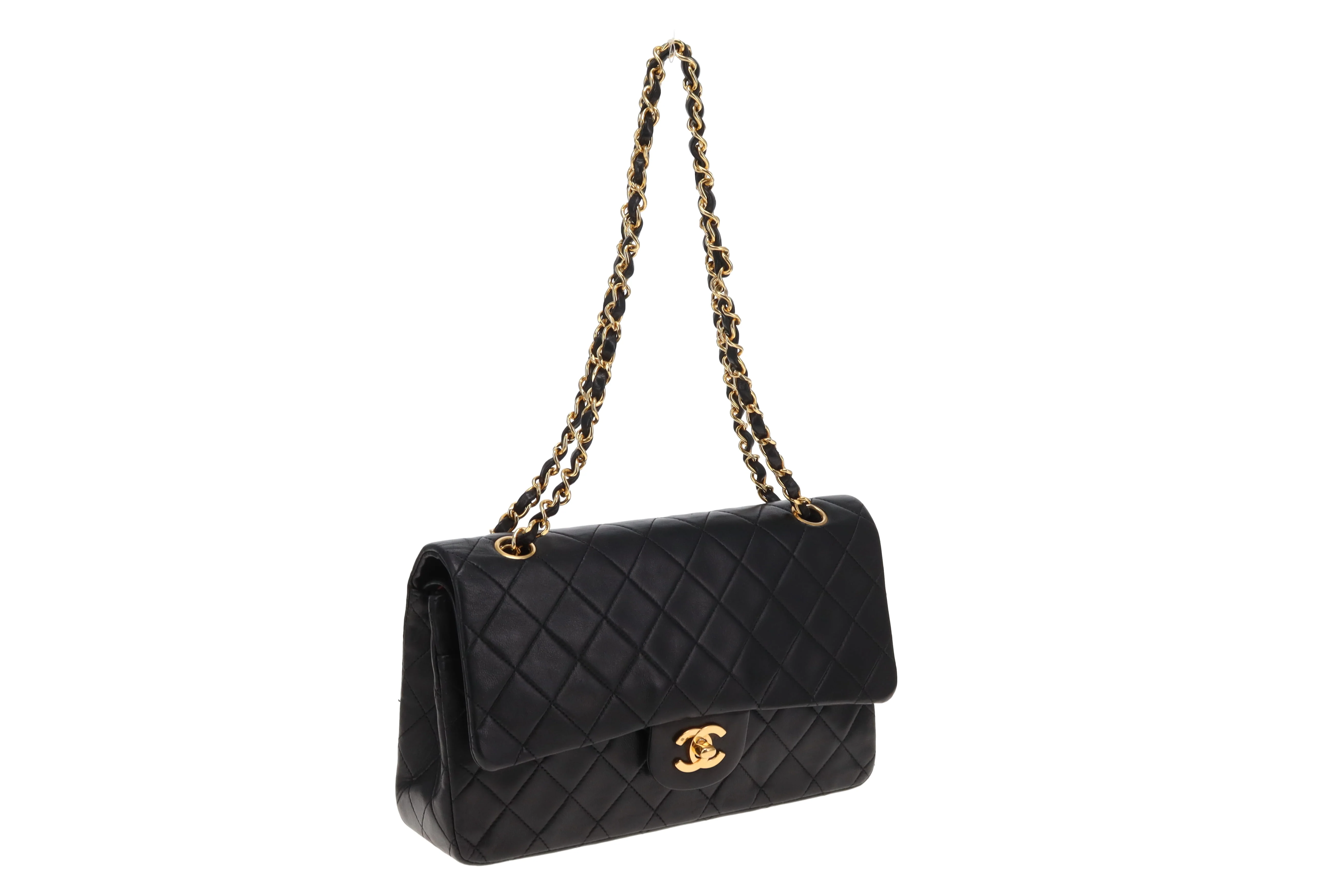 Chanel Classic Double Flap Medium Black Gold HW 91-94 - Image 6